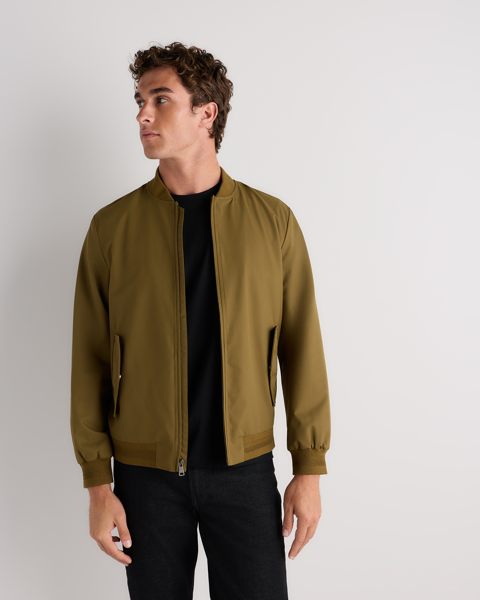 Water-Resistant Flex Bomber Jacket