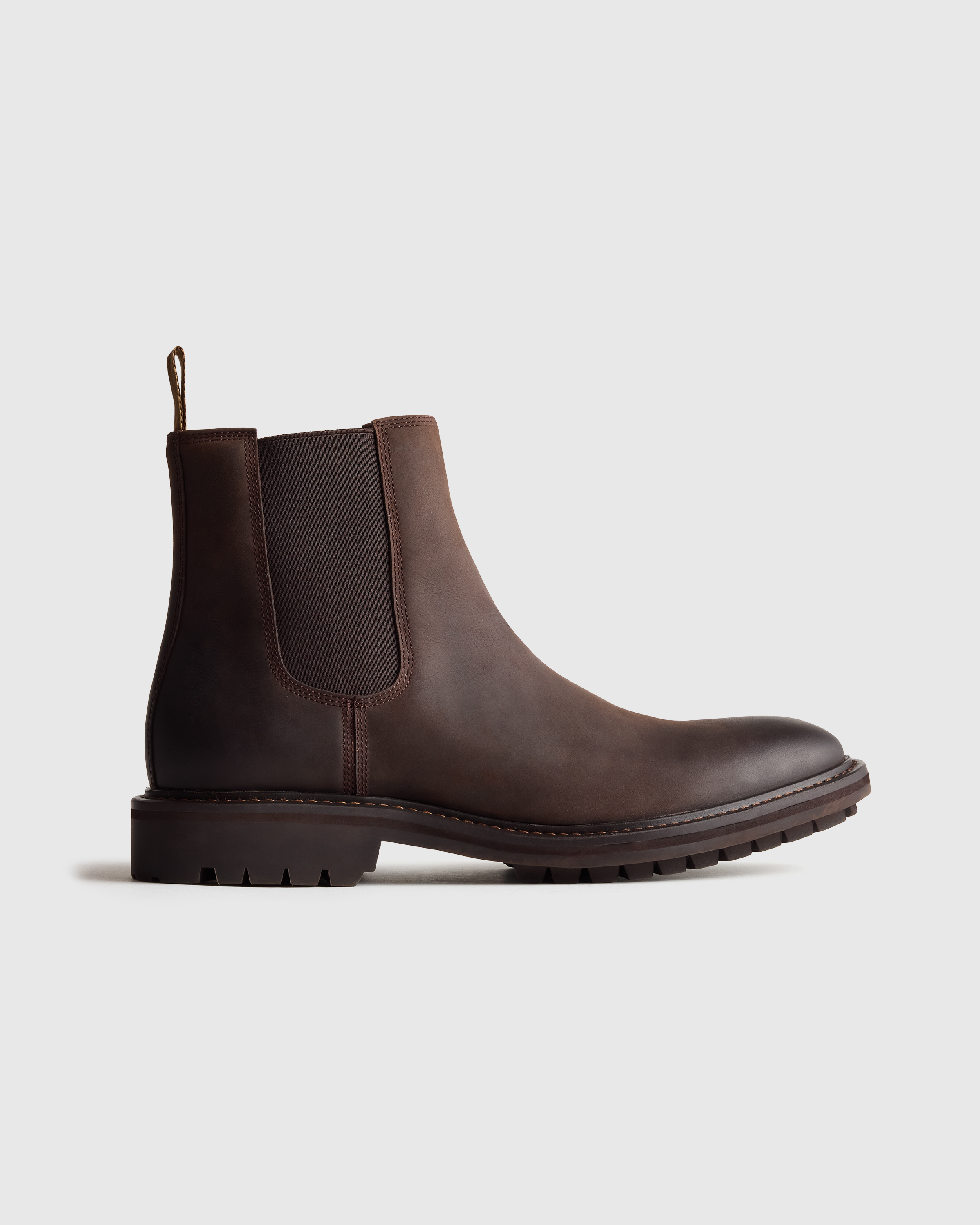 Rugged Leather Lug Sole Chelsea Boot