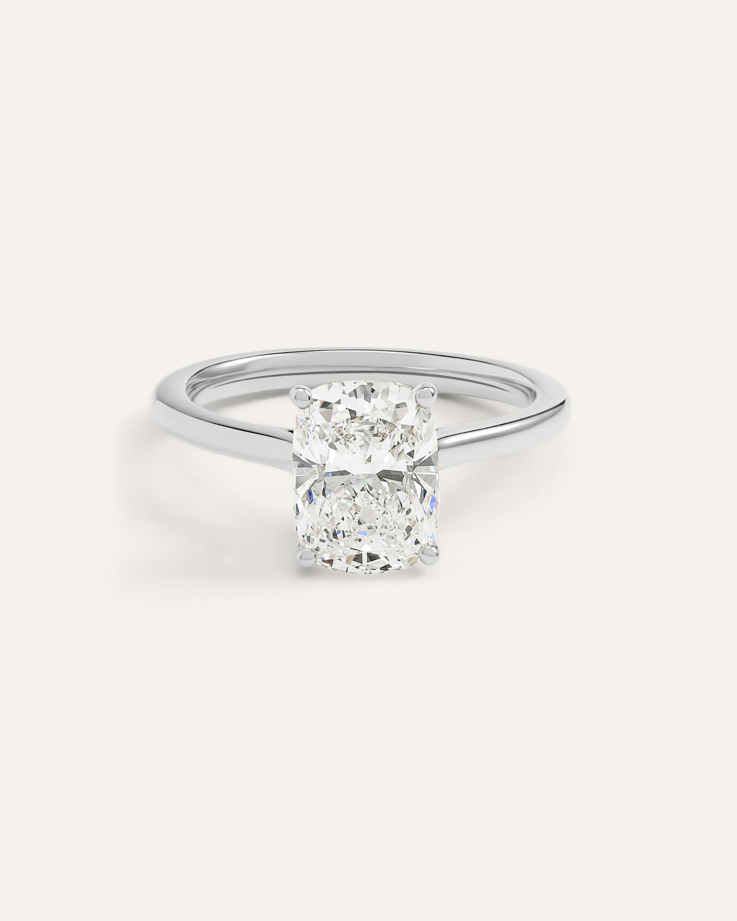 Lab Grown Diamond Elongated Cushion Trellis Cathedral Engagement Ring - 2.5ct