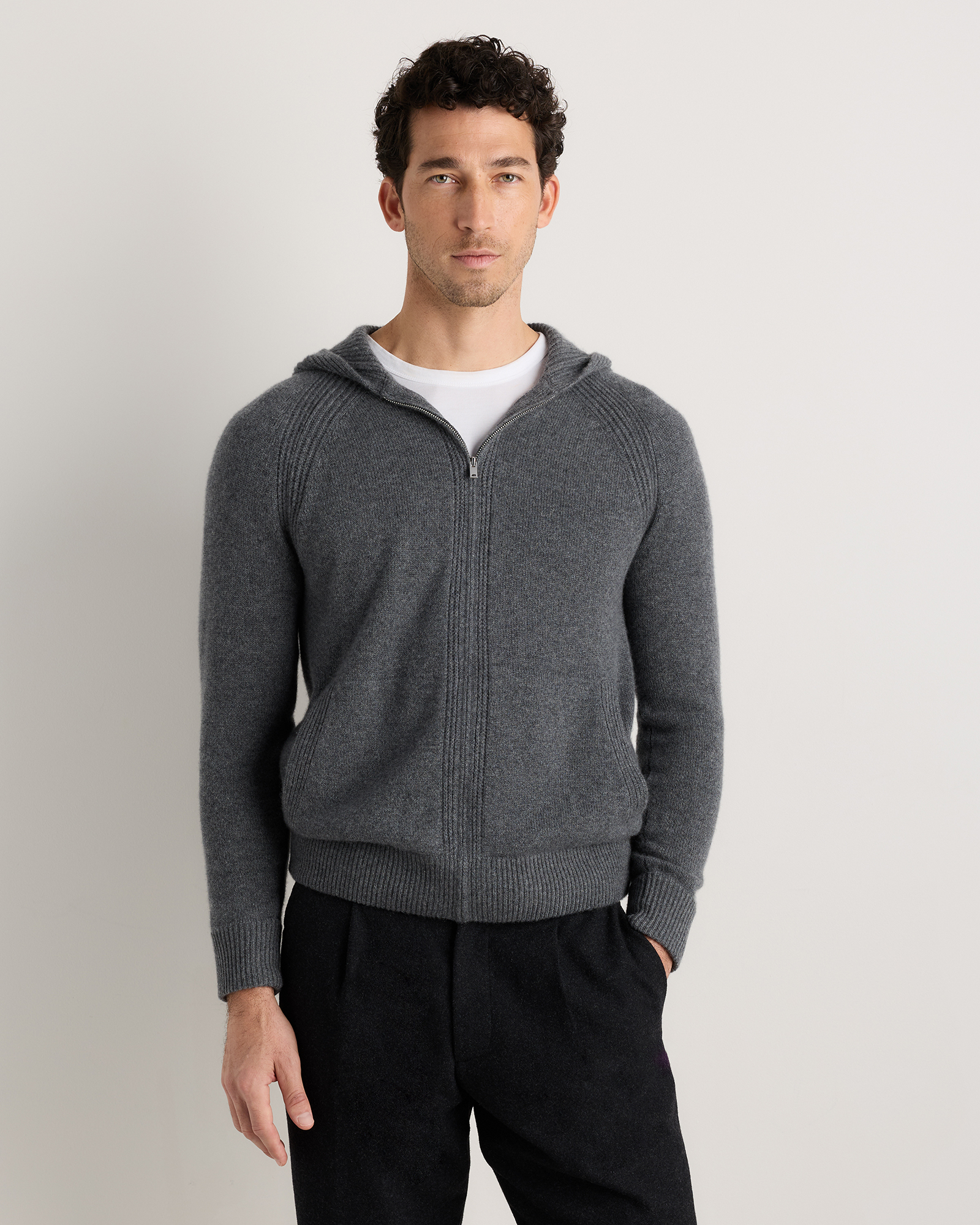 Luxe Baby Cashmere Bomber Hoodie