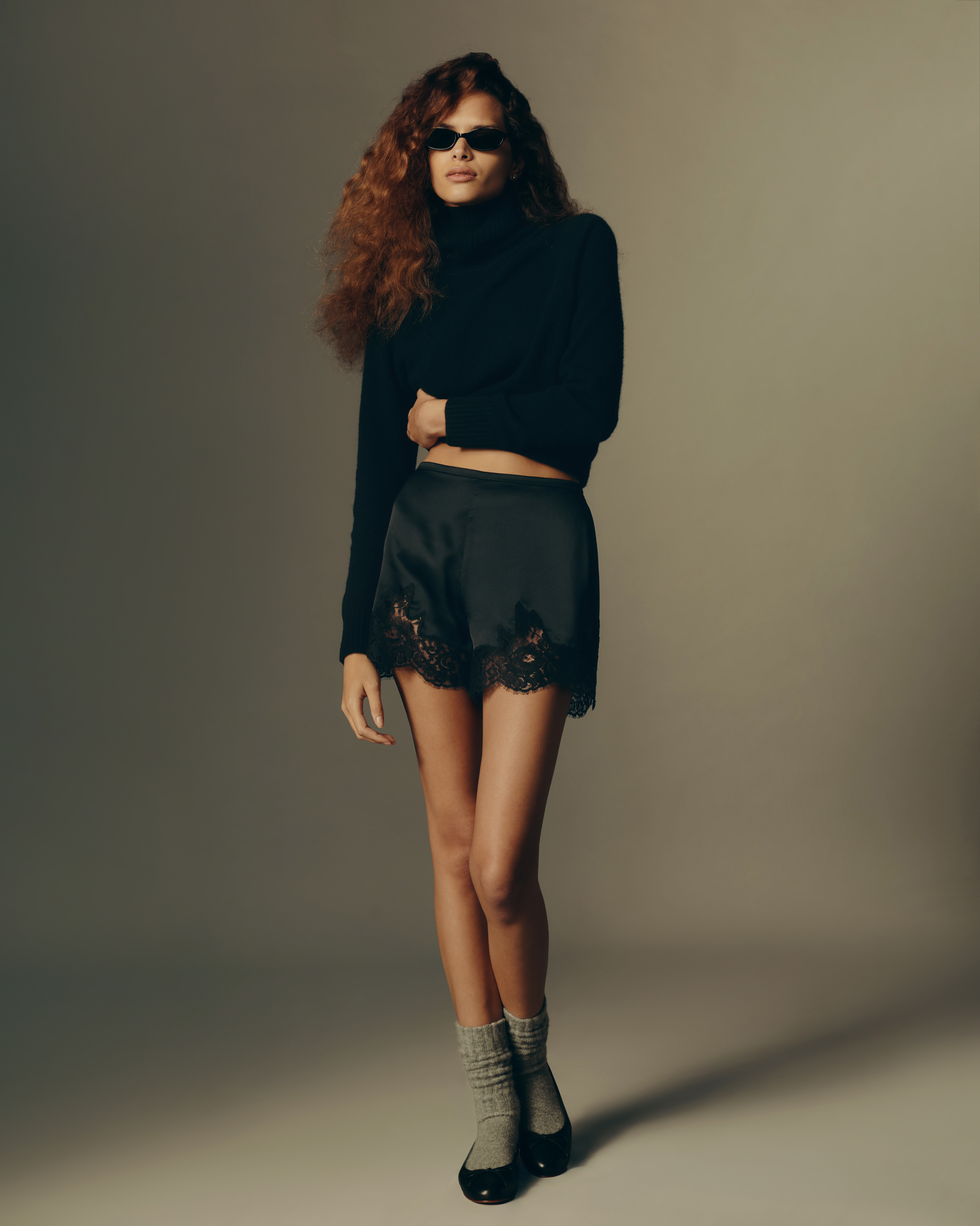 100% Washable Silk Lace Shorts