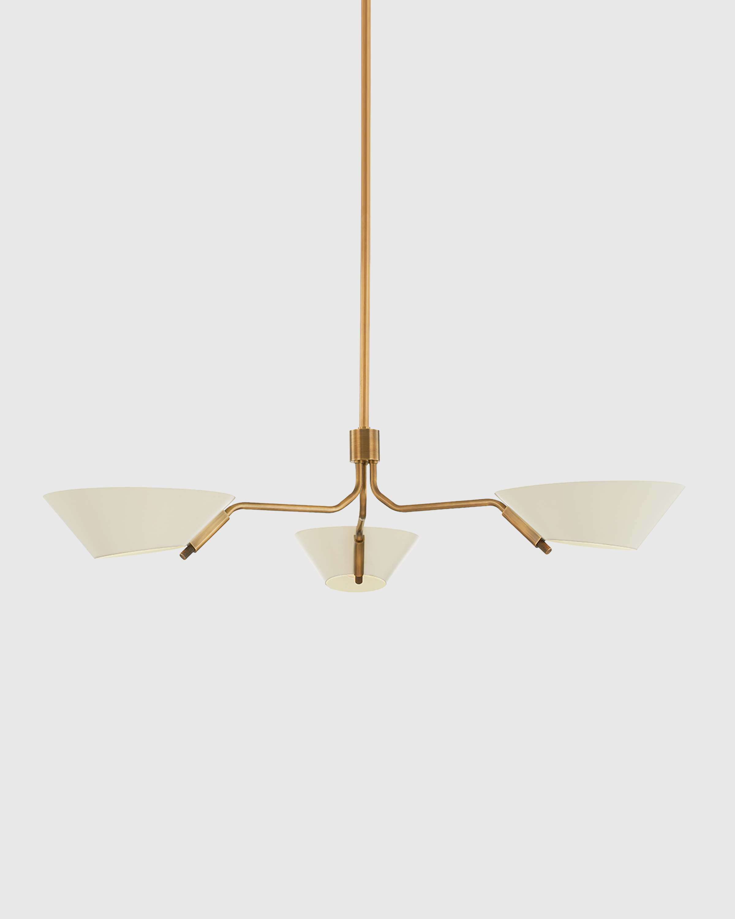 Mid-Century Armed Iron Chandelier