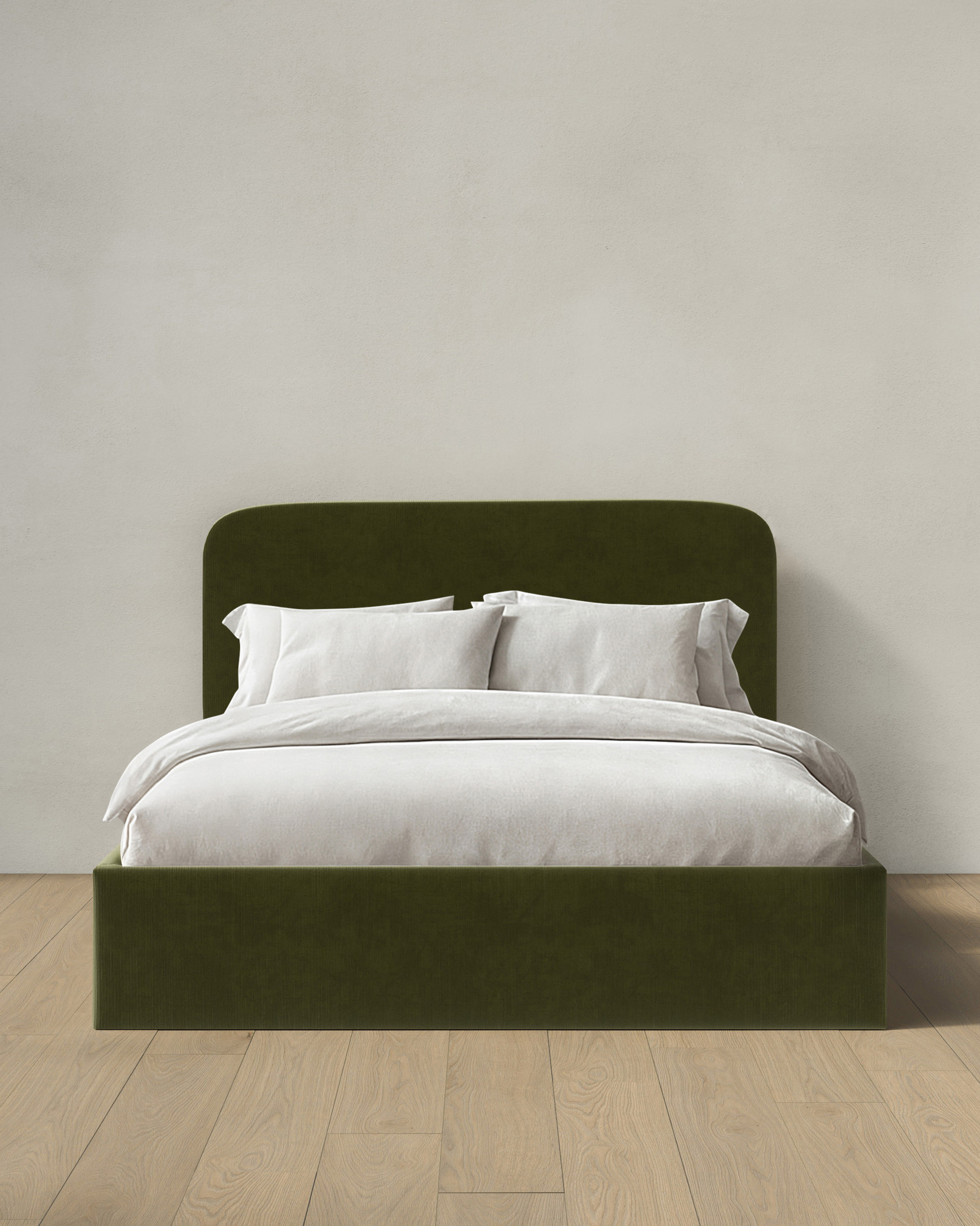 Curved Bed in Performance Velvet