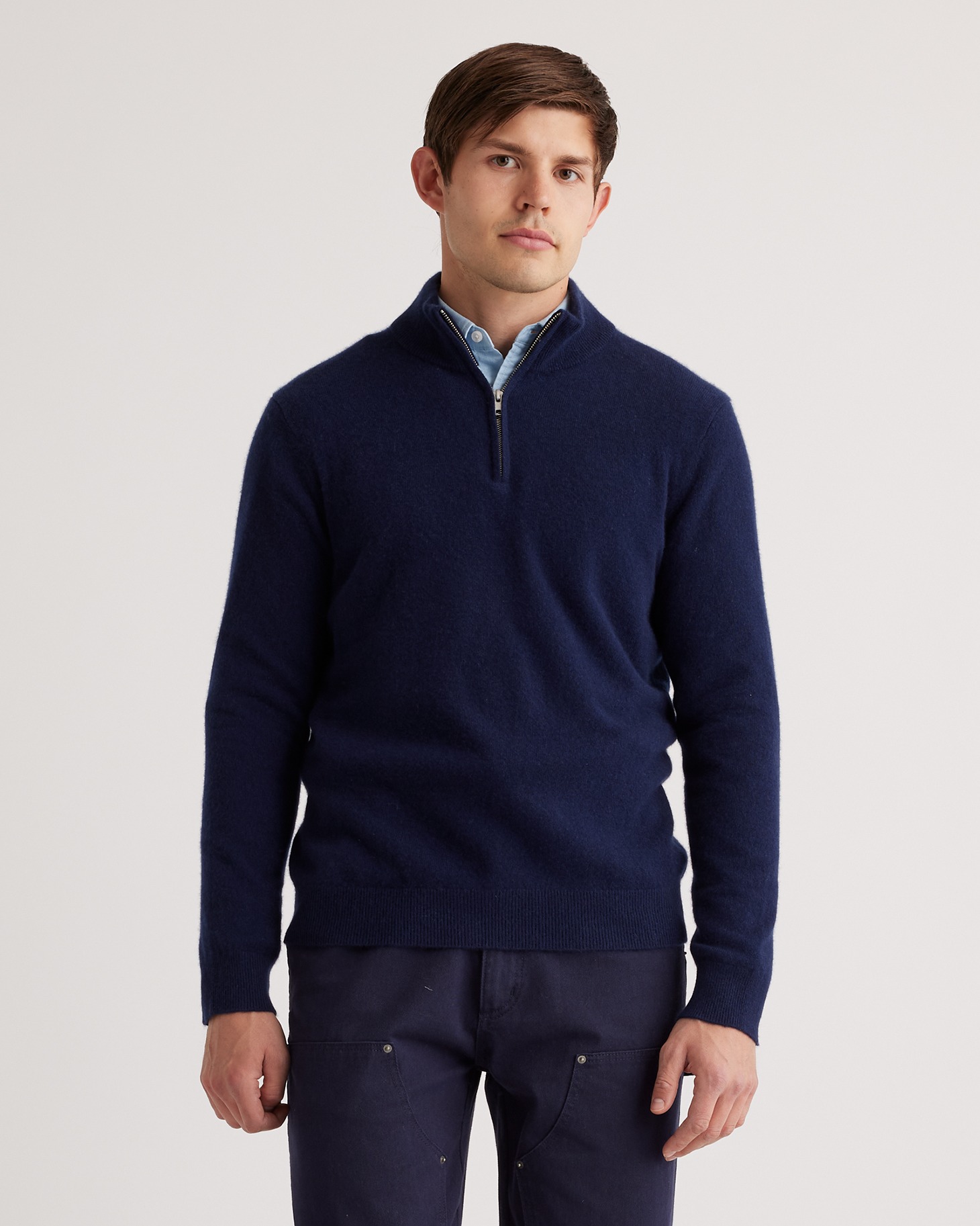 Mongolian Spring Cashmere Quarter Zip Sweater