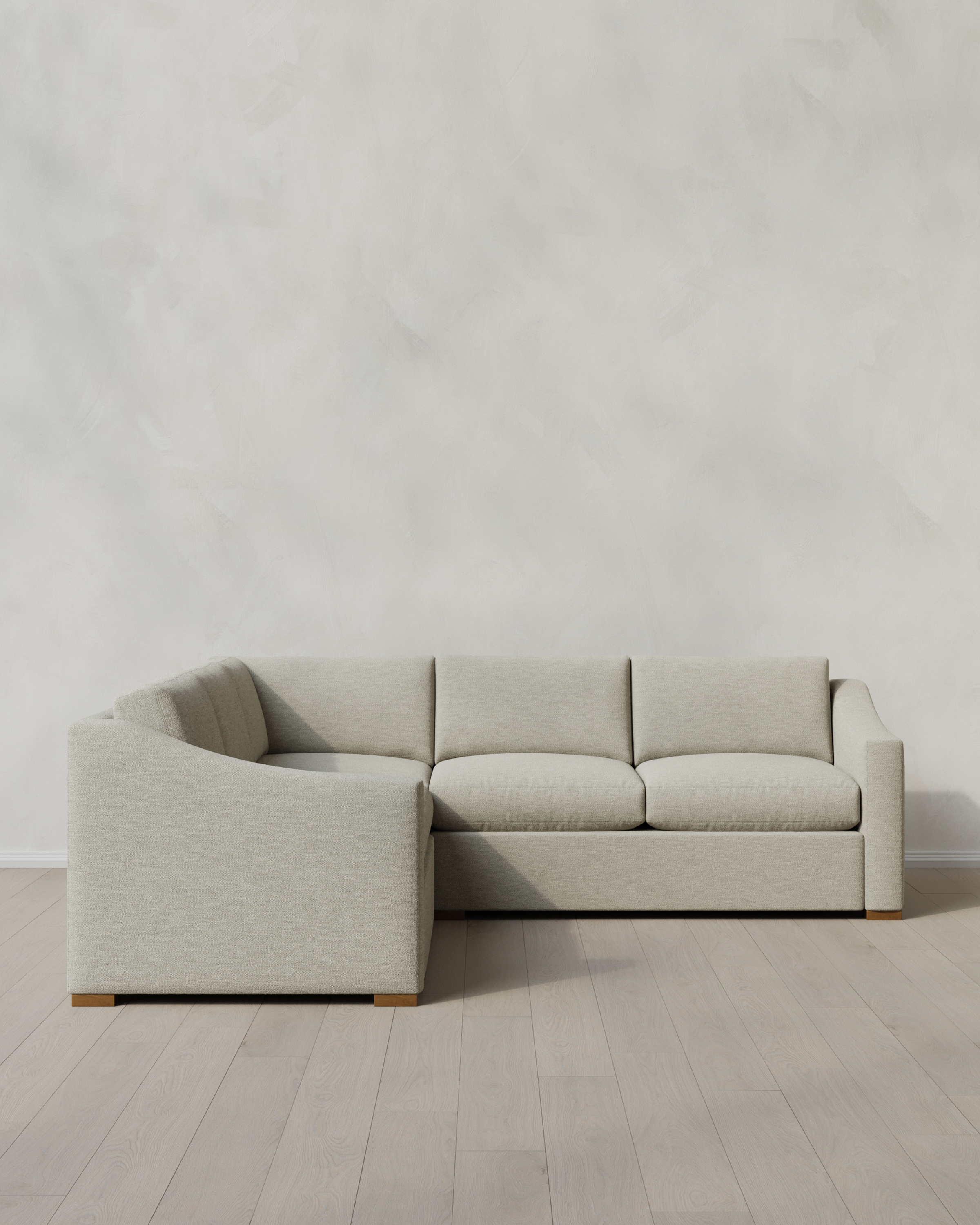 Hollis Slope Arm L Sectional in Performance Basketweave