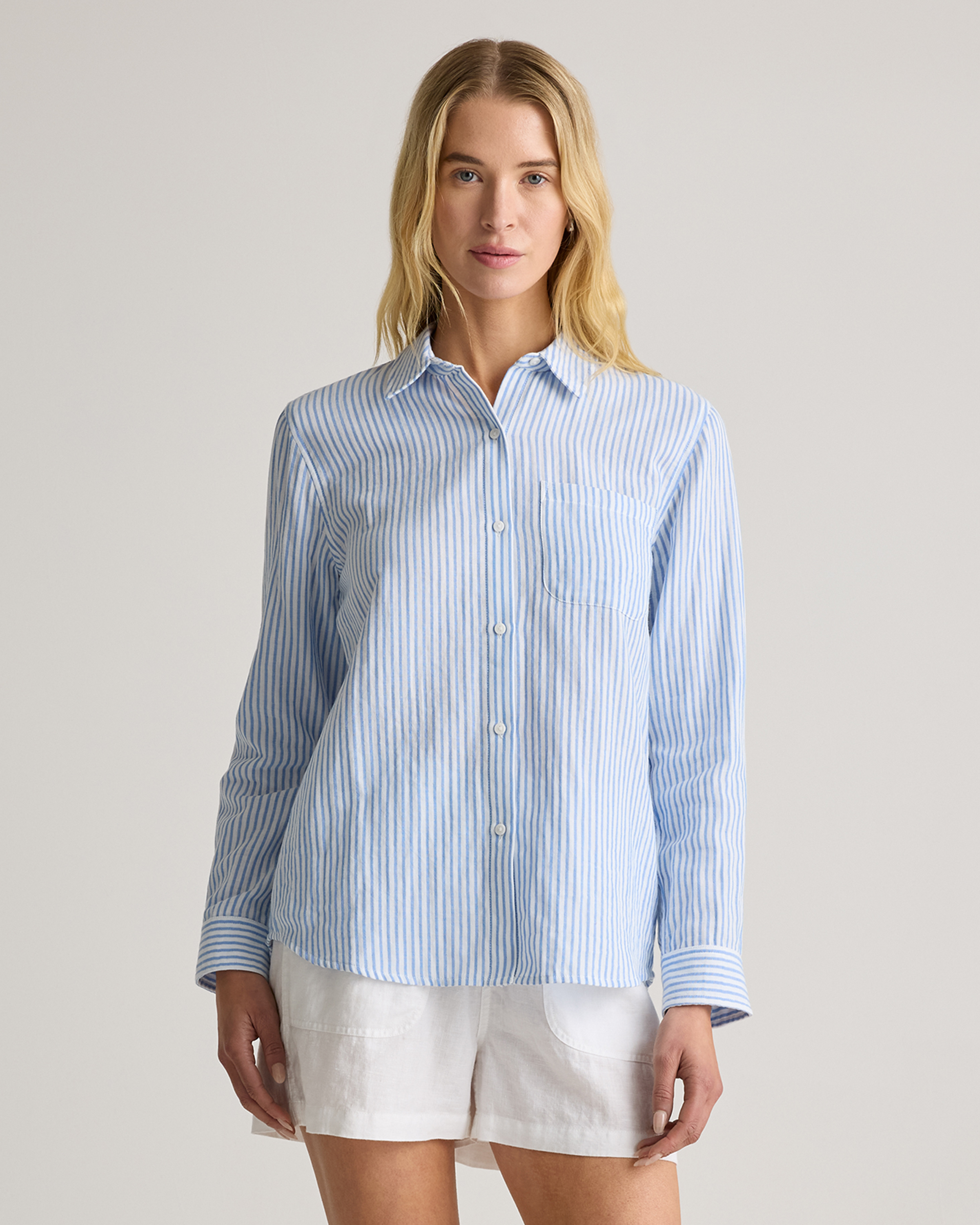 100% Organic Cotton Gauze Long Sleeve Shirt