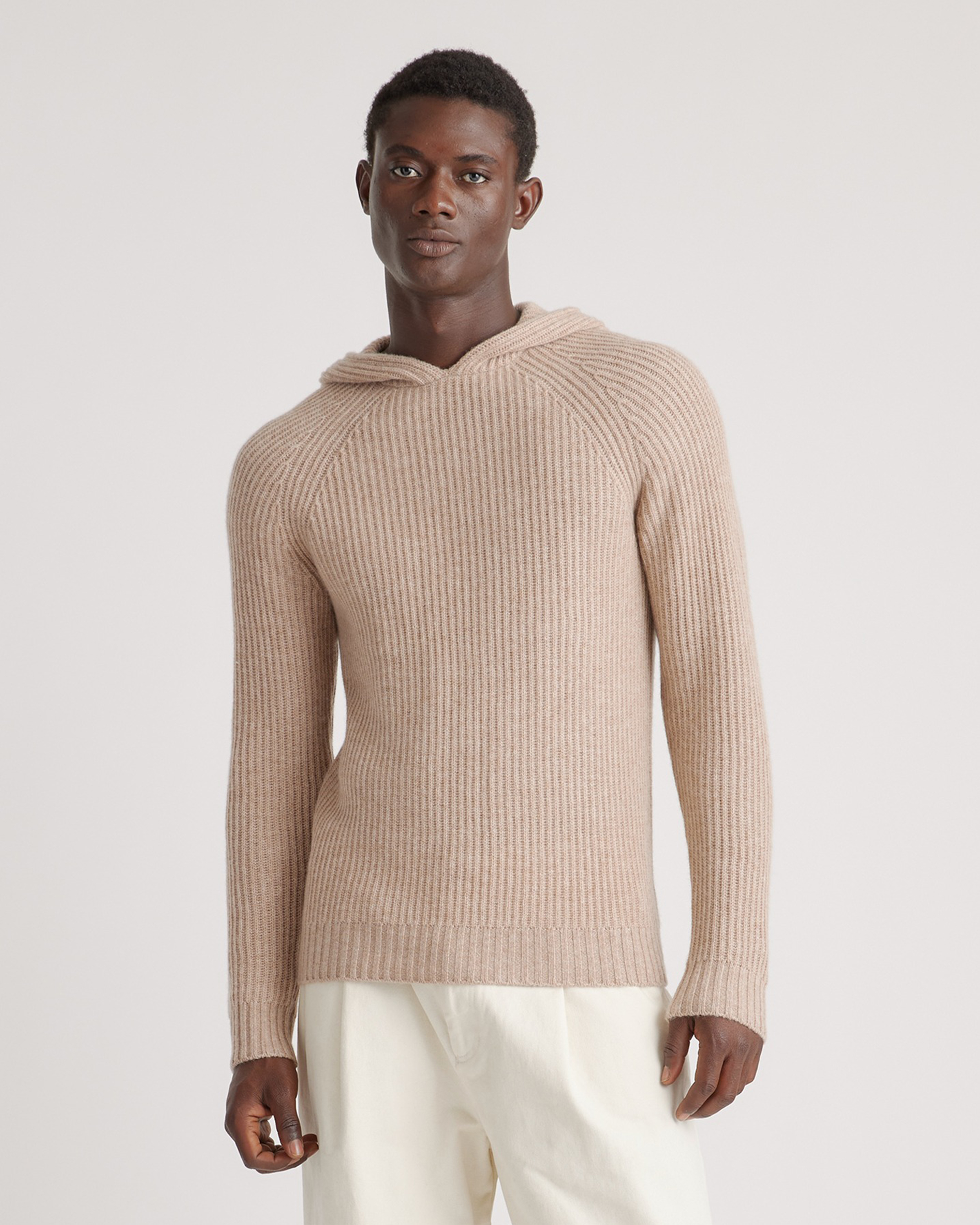 Mongolian Spring Cashmere Fisherman Pullover Hoodie