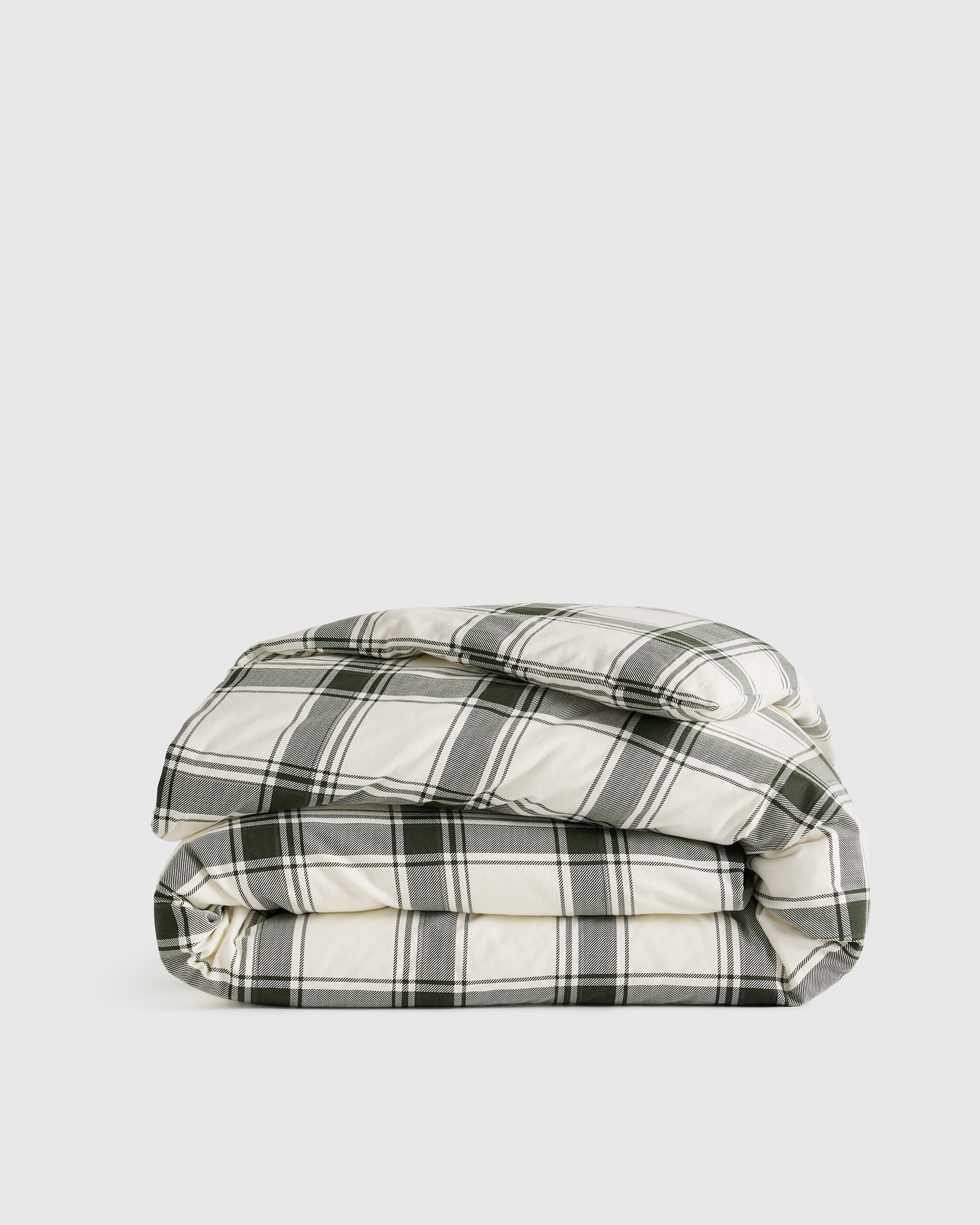 Luxury Organic Plaid Flannel Duvet Cover