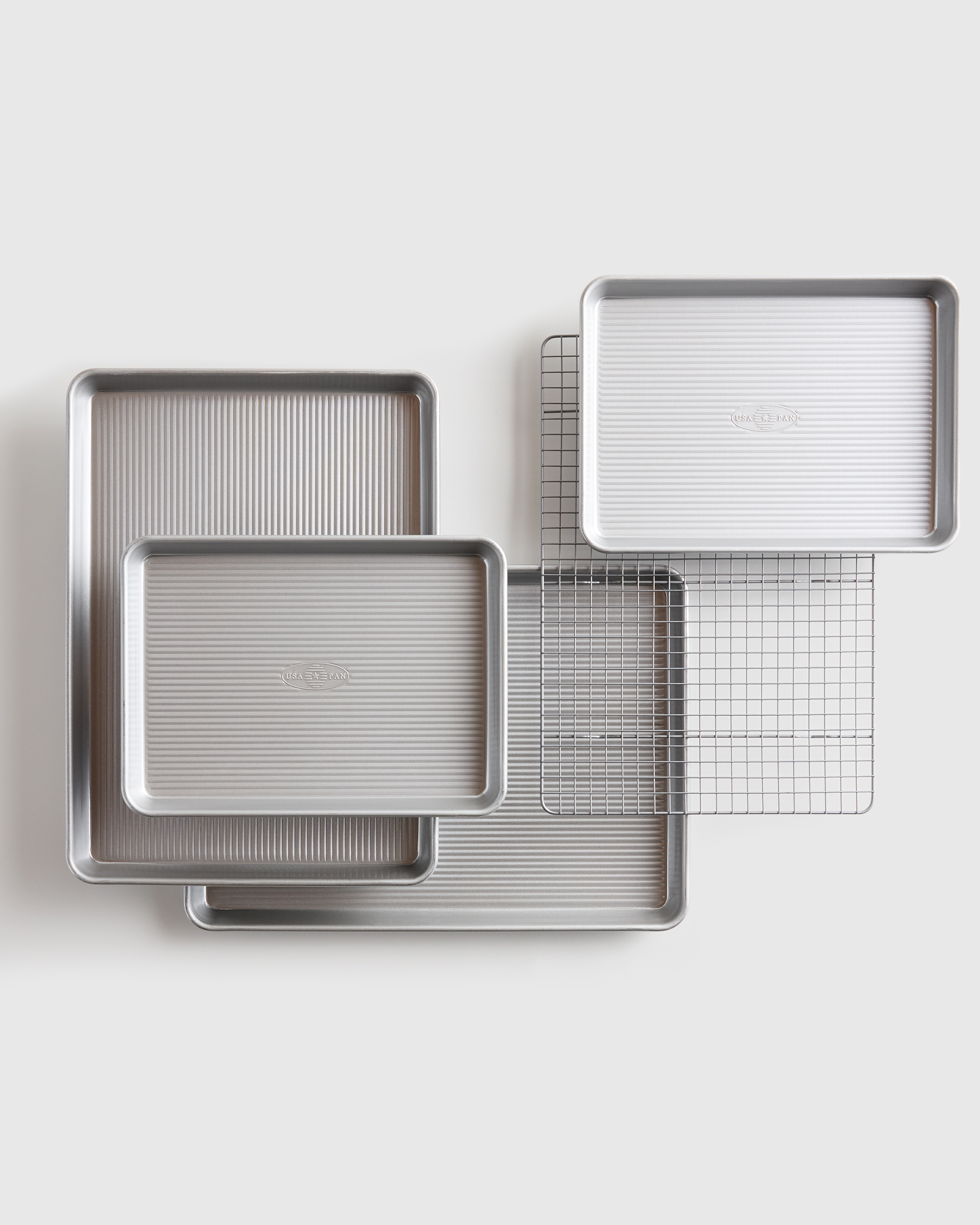 5-Pc Nonstick Steel Baking Sheet Set by USA Pan