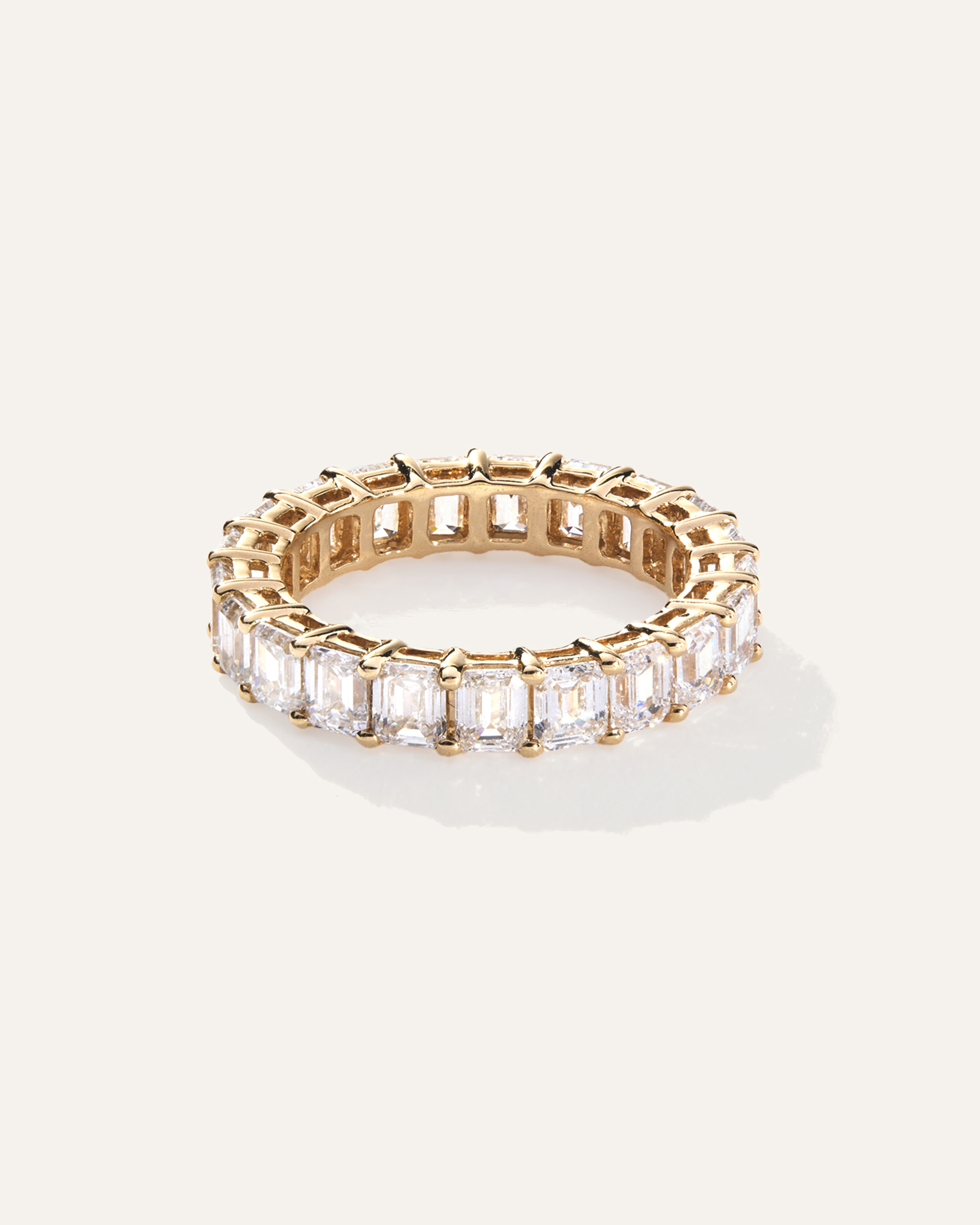 Lab Grown Diamond Emerald Eternity Band