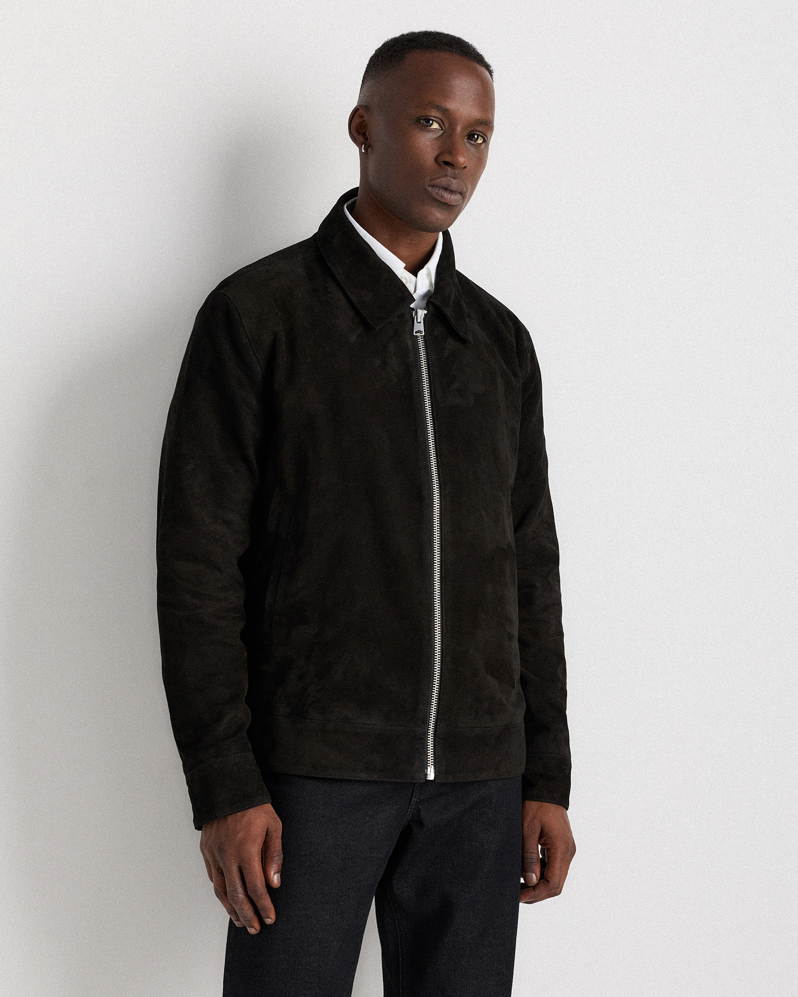 100% Suede Harrington Jacket