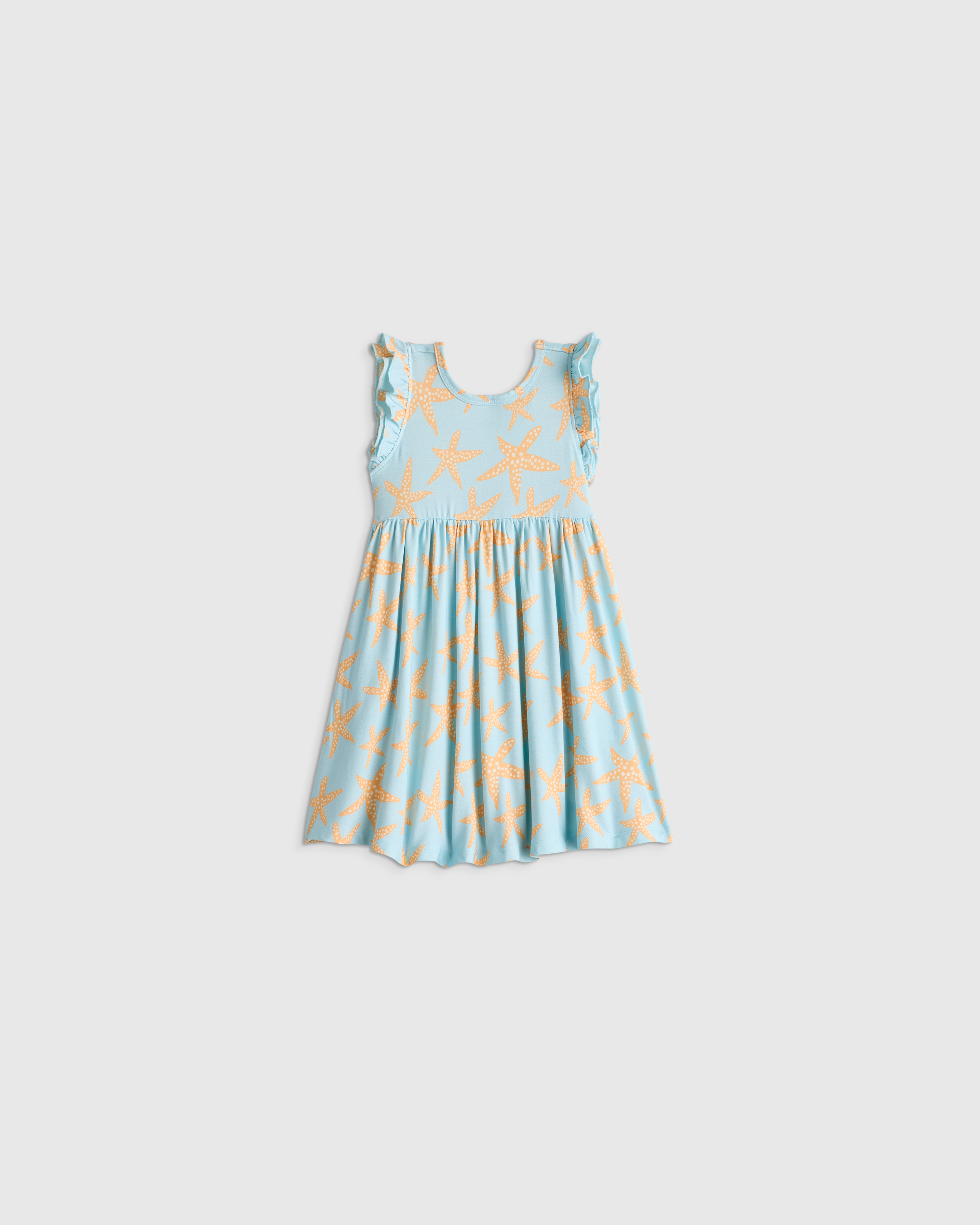 Bamboo Short Sleeve Flutter Twirl Dress