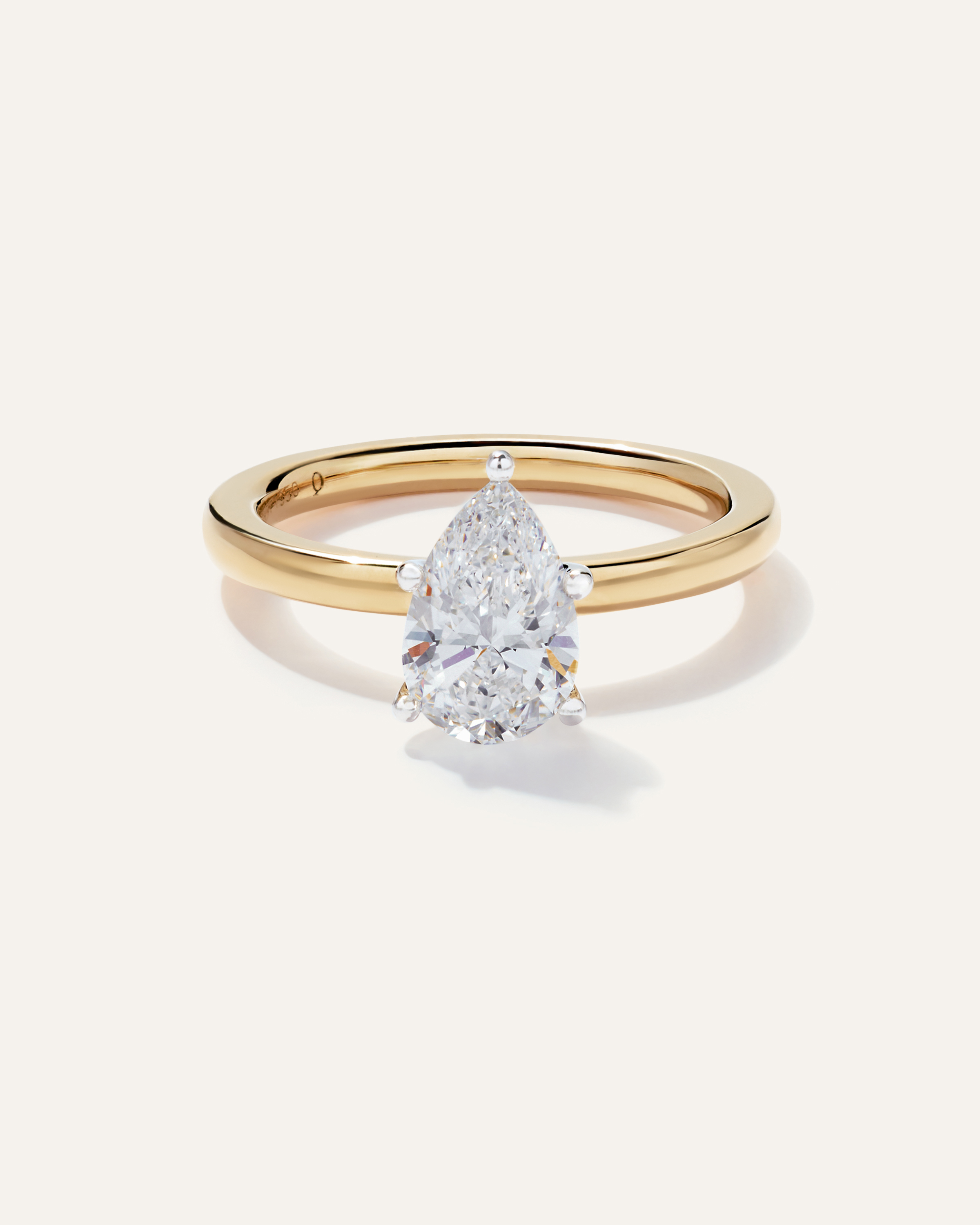 Lab Grown Diamond Pear Comfort Fit Engagement Ring - 1.5ct
