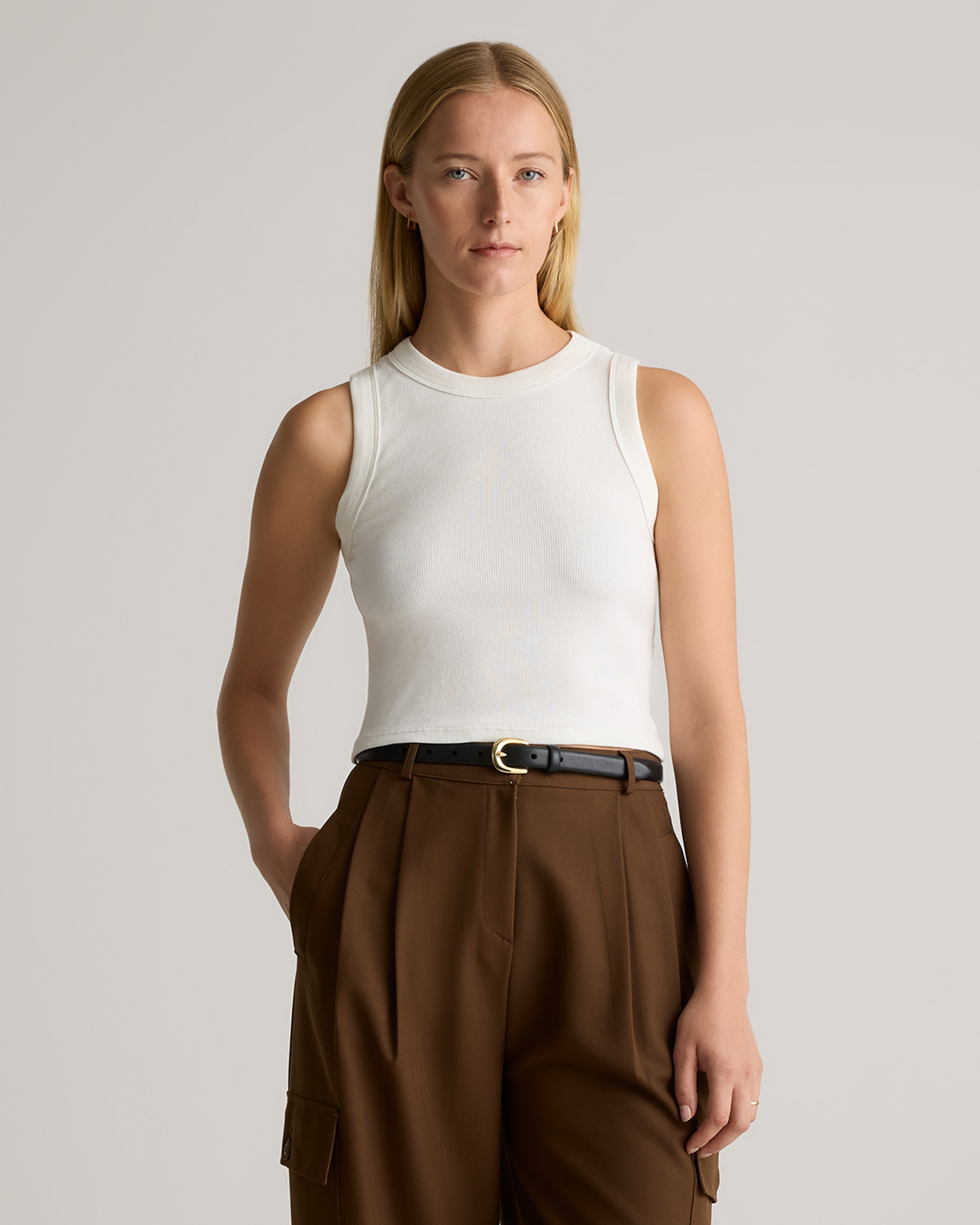 Organic Cotton Micro-Rib Cropped Cutaway Tank (3-Pack)