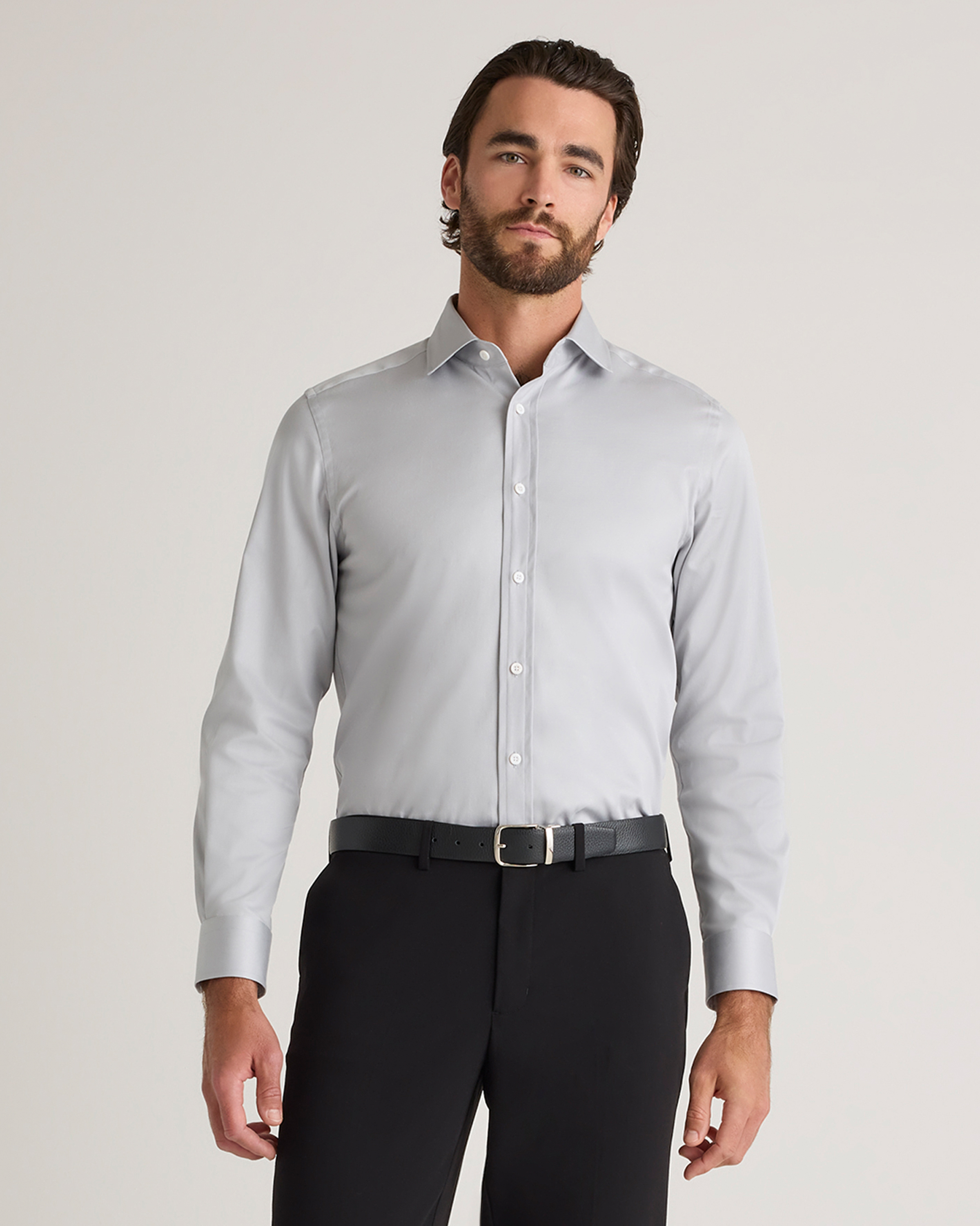Organic Cotton Stretch Twill Dress Shirt