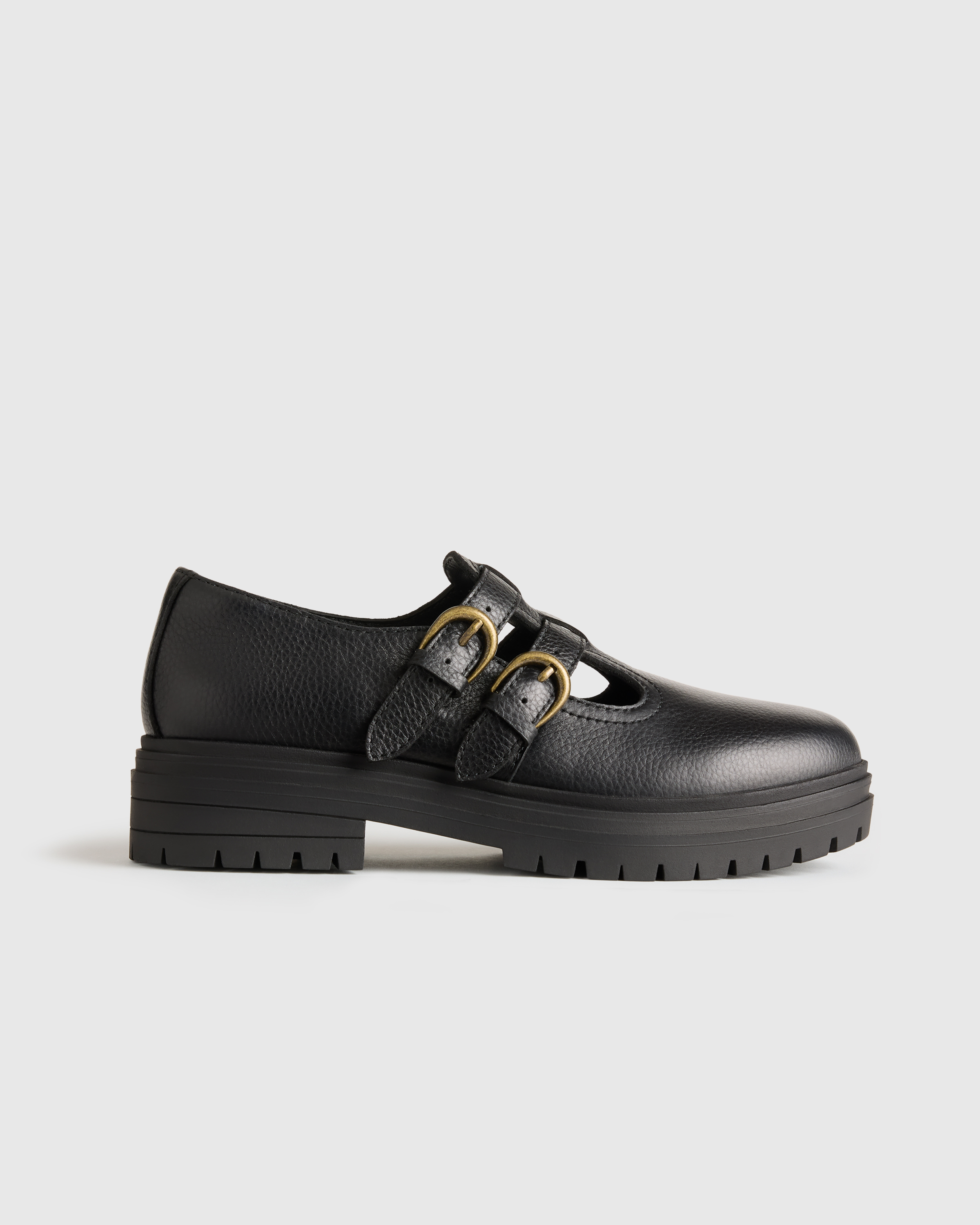 Italian Leather Lug Sole Mary Jane