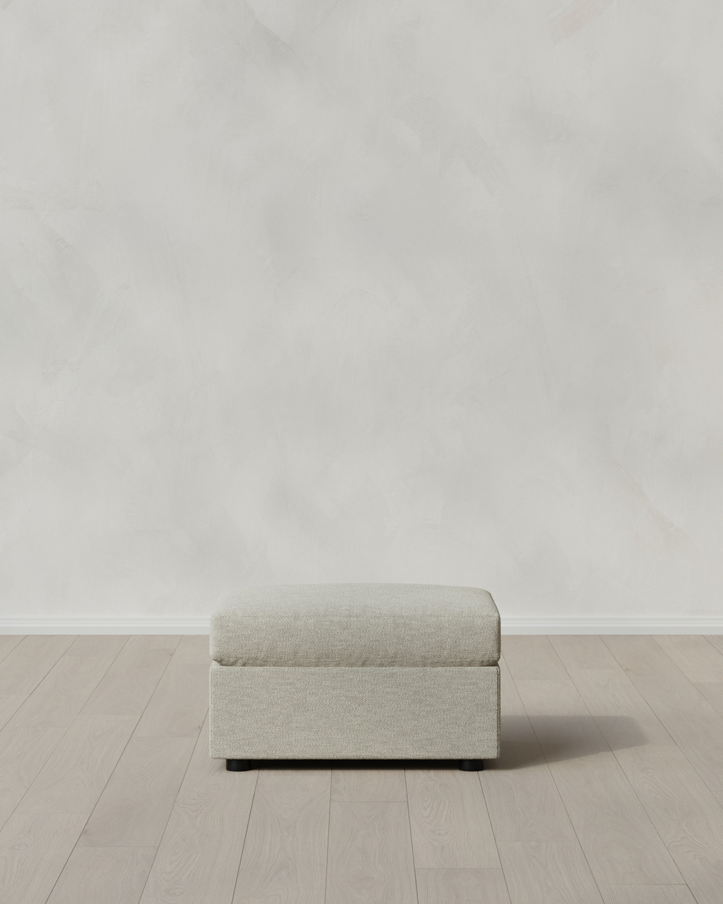 Brennan Ottoman in Performance Basketweave
