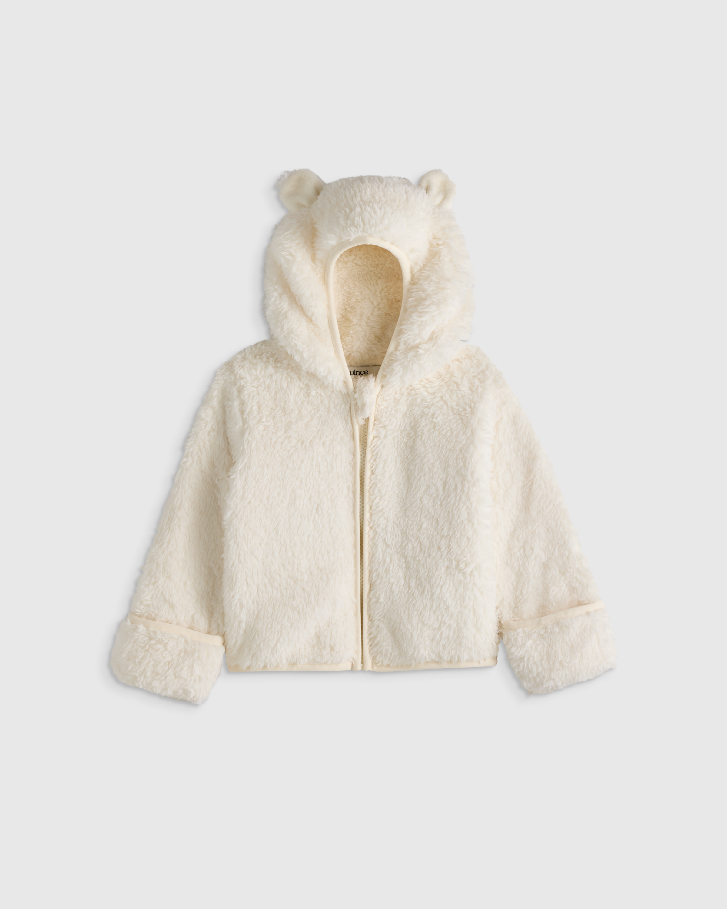 Recycled Sherpa Fleece Bear Hood Jacket