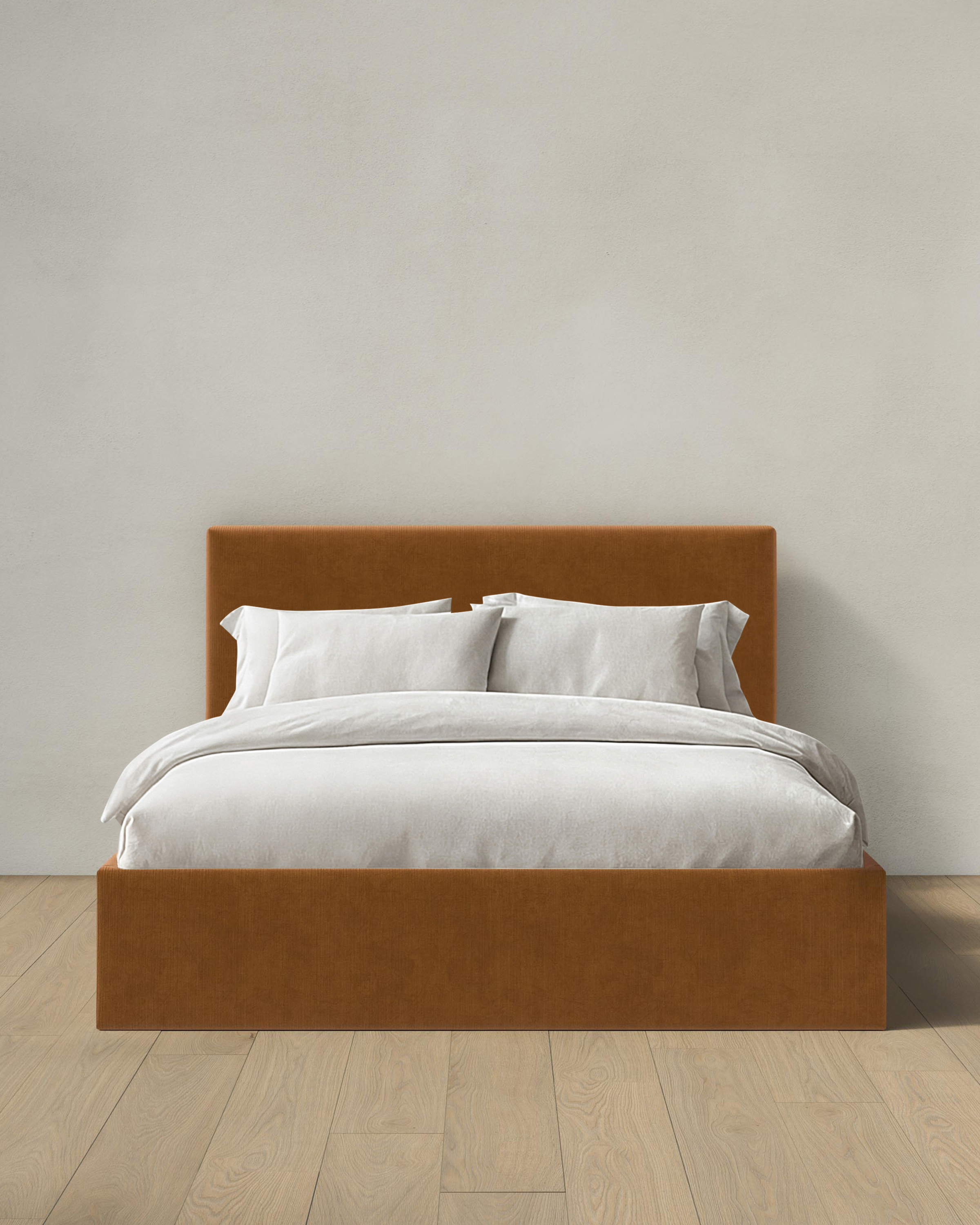 Square Bed in Performance Velvet