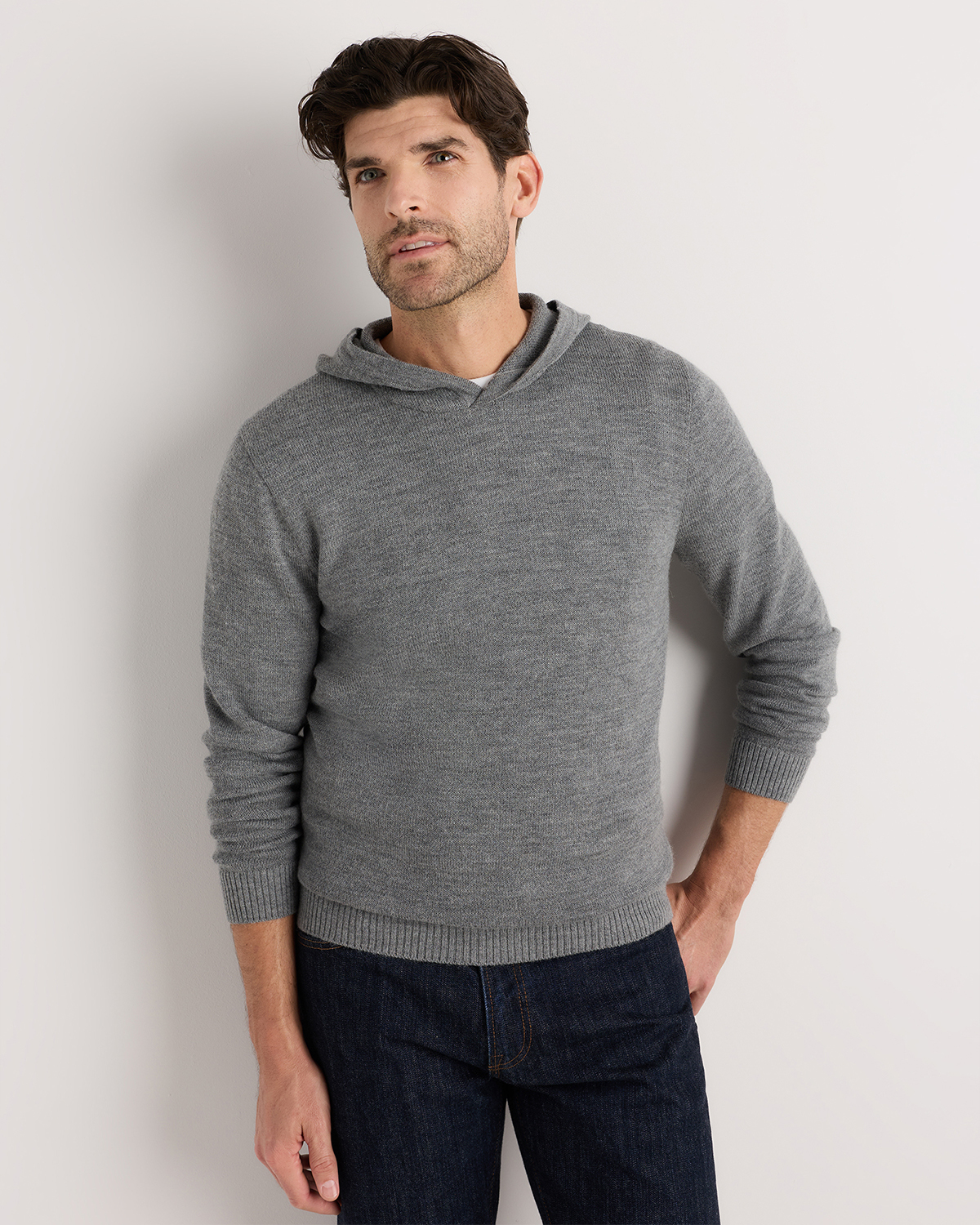 Alpaca-Wool Hooded Sweater