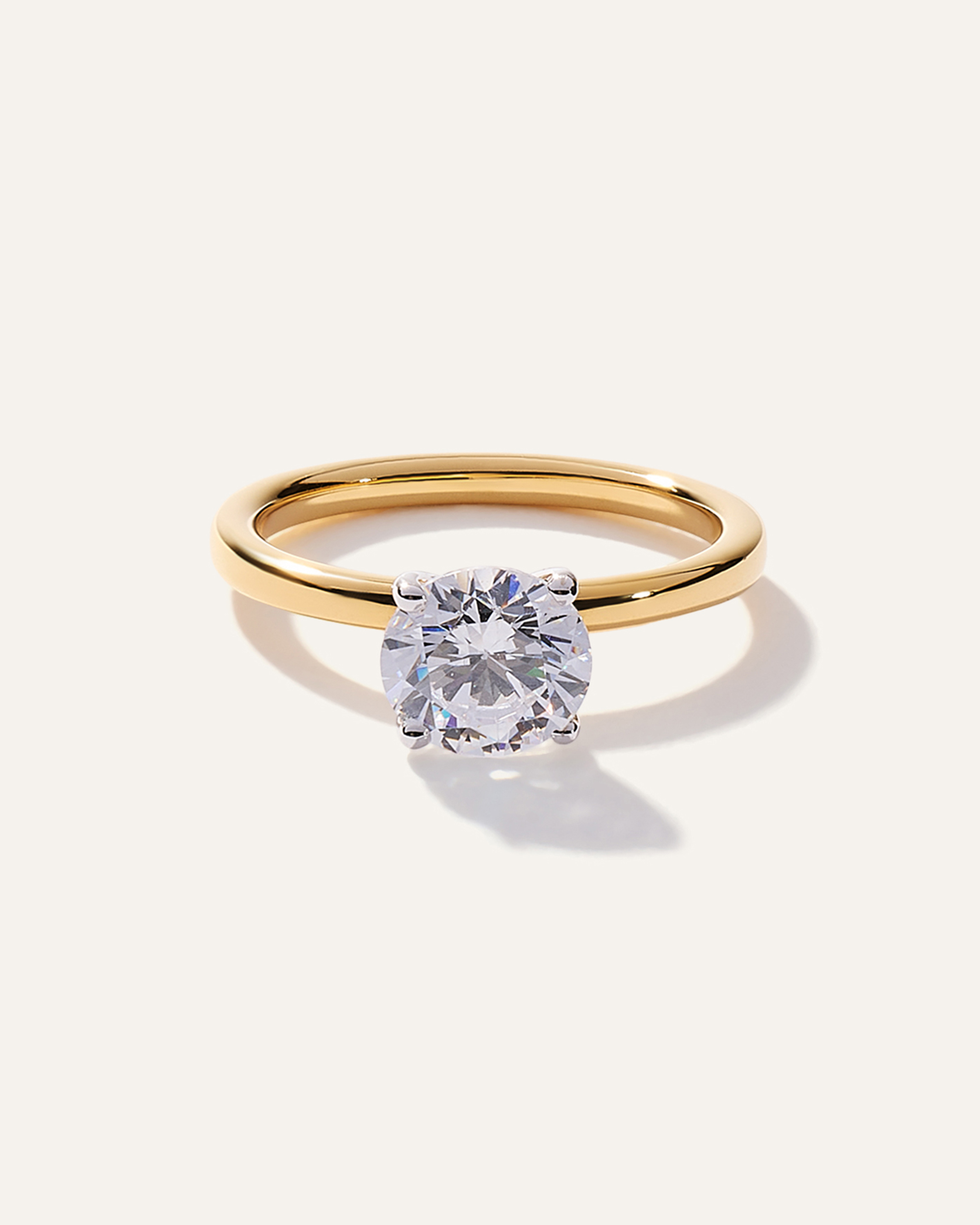 Lab Grown Diamond Round Comfort Fit Engagement Ring - 1.50ct