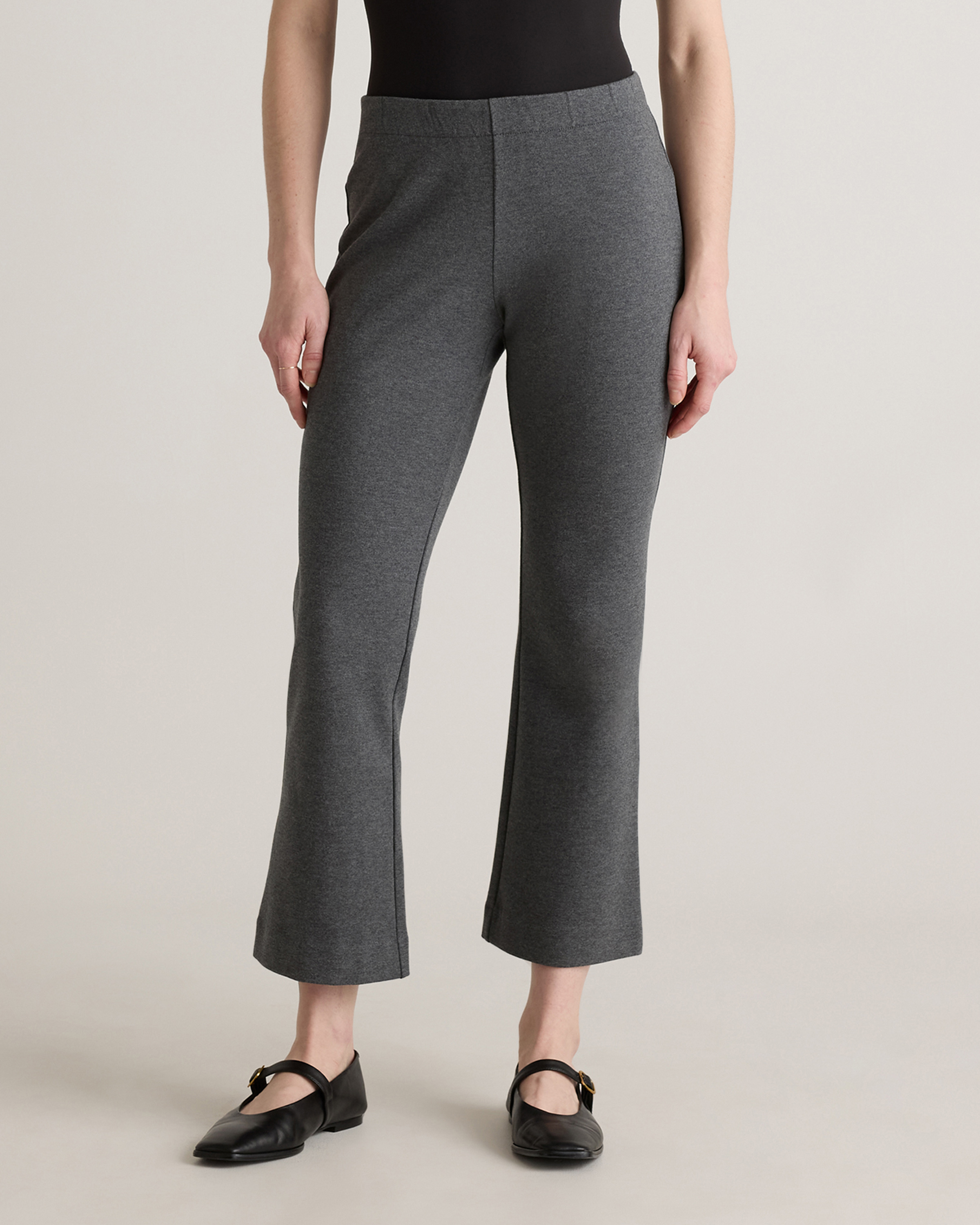 Organic Cotton Double Knit Kick Flare Pants