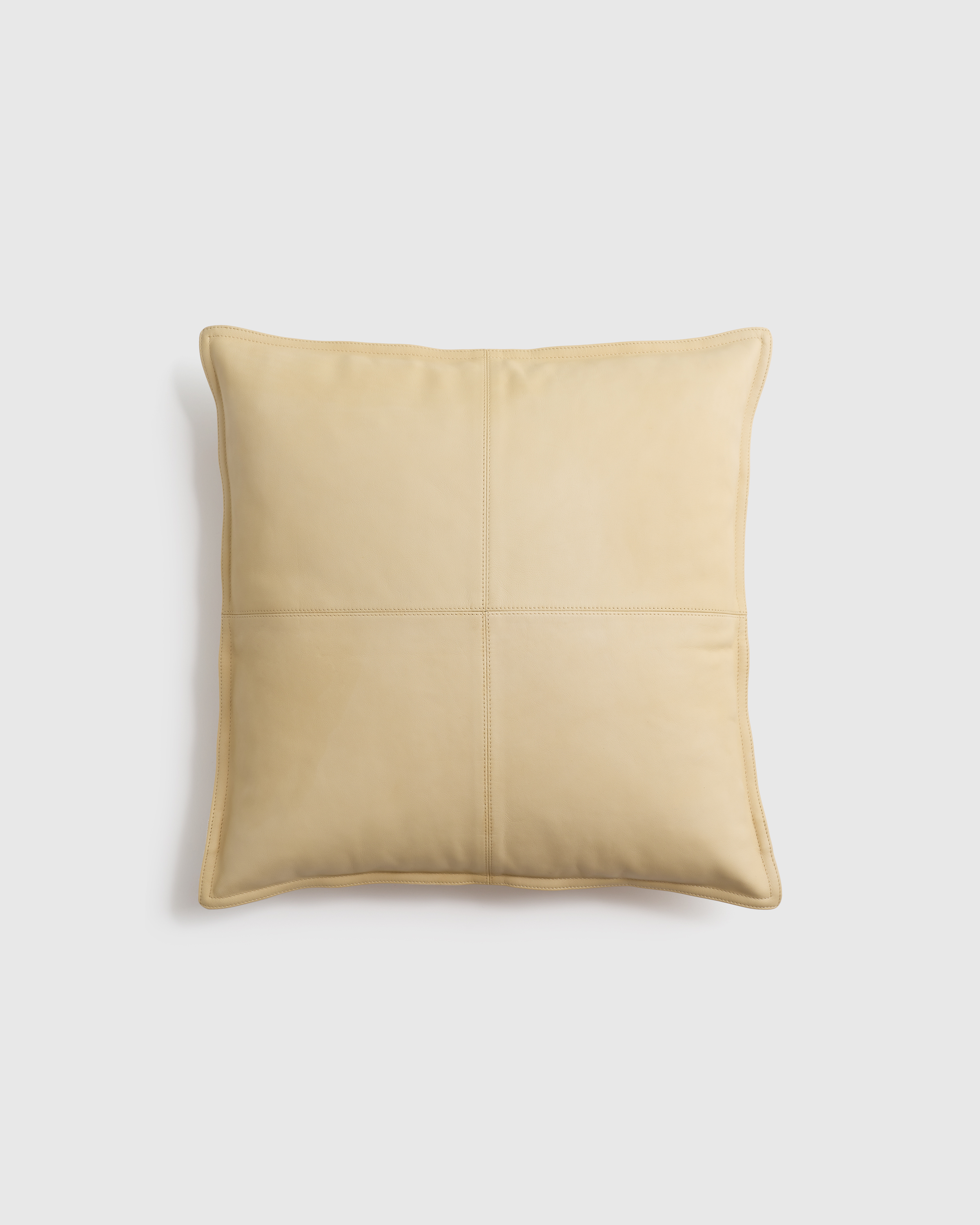 Pieced Leather Pillow Cover