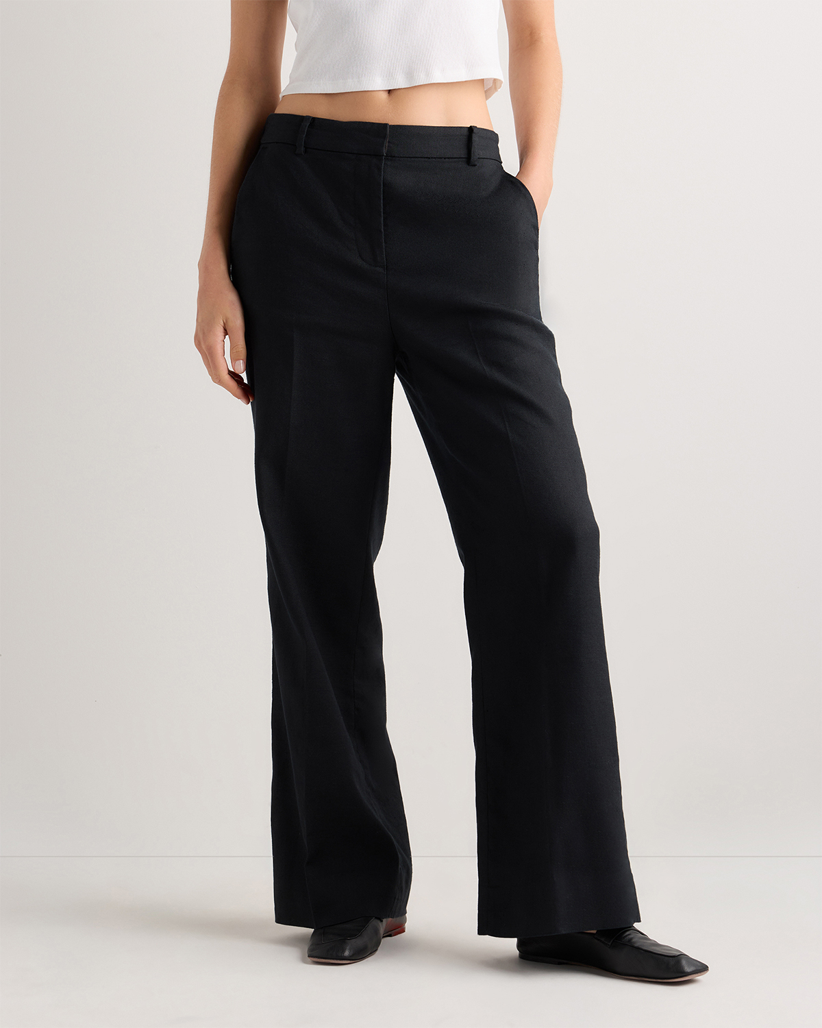 European Stretch Linen Trouser