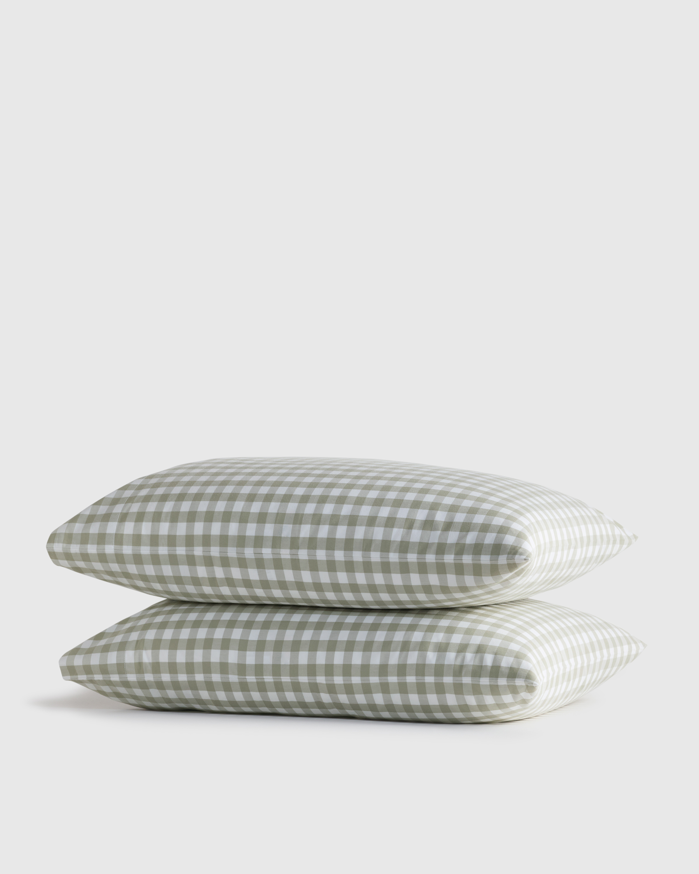 Organic Crisp Percale Gingham Pillowcase Set