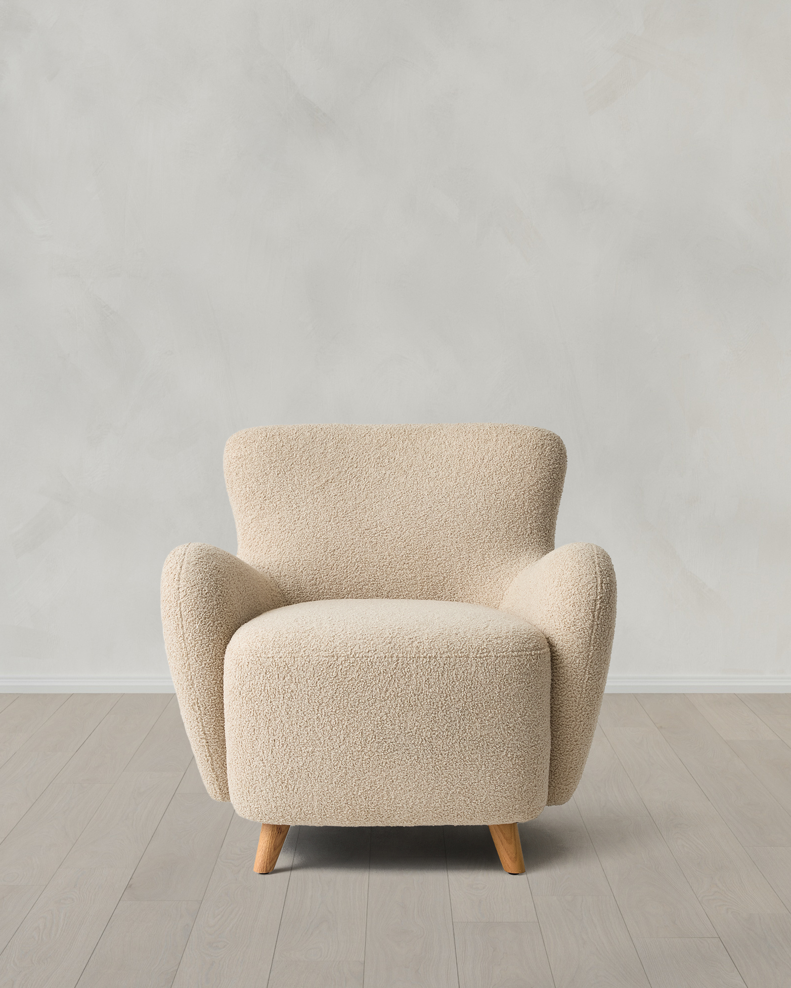 Teddy Boucle Petite Wingback Accent Chair