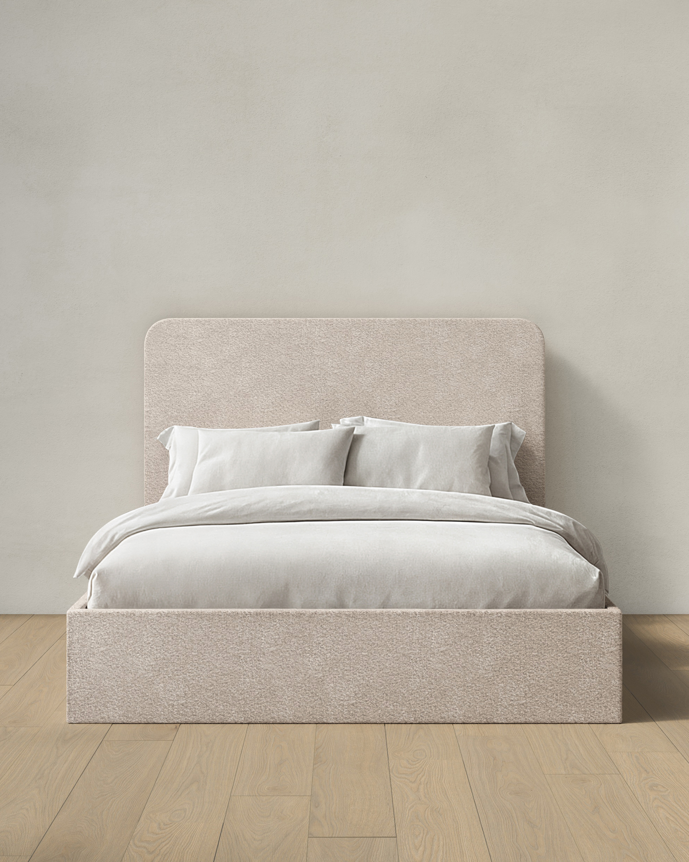 Plush Boucle Curved Bed