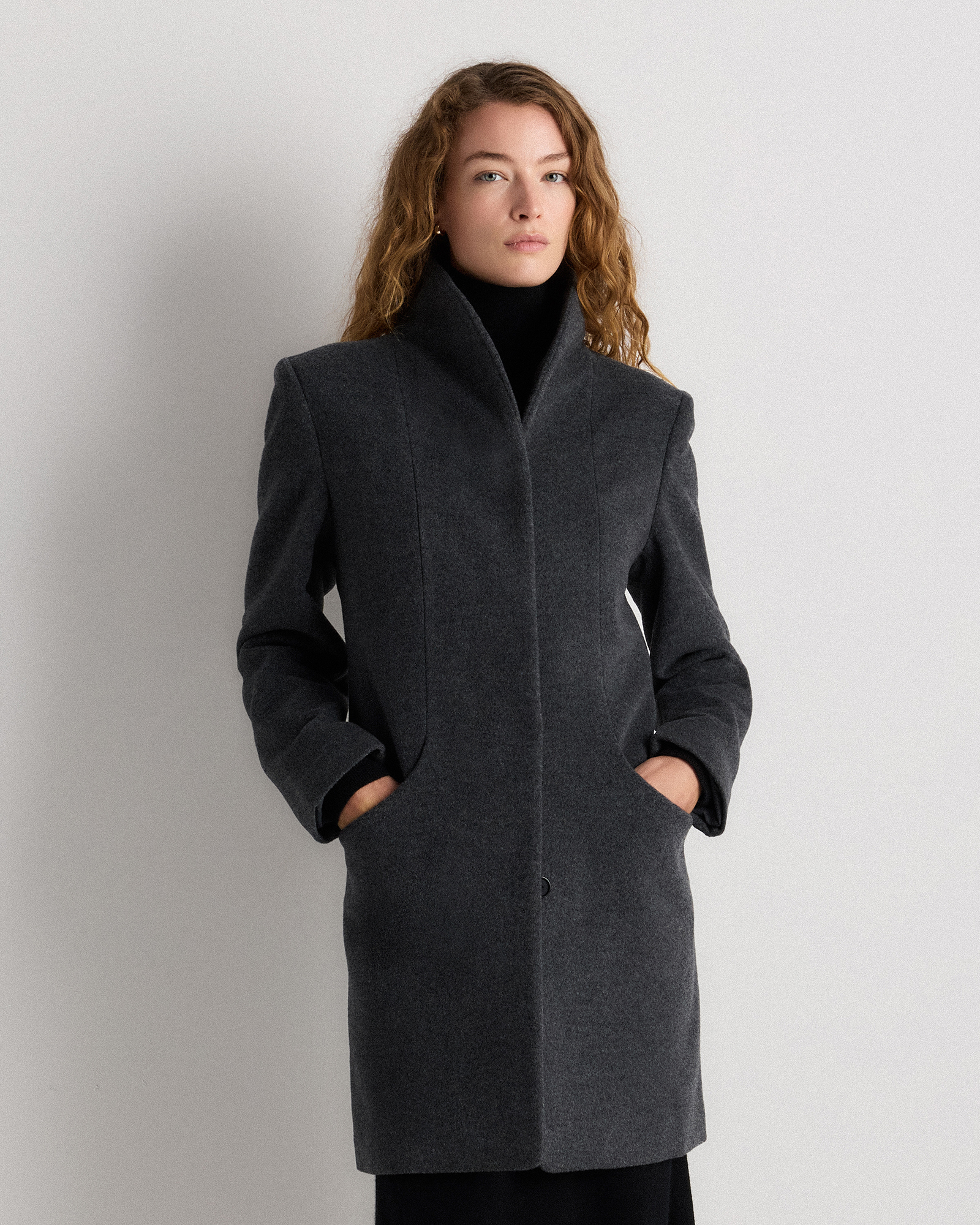 Wool Cashmere Cocoon Coat