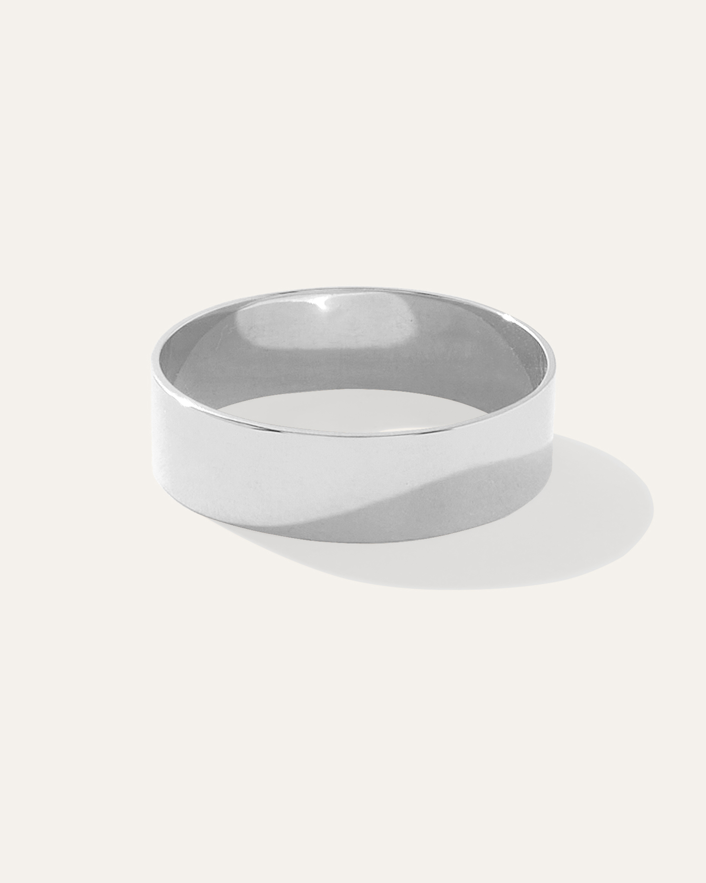 14K Gold Lightweight Flat Edge Band
