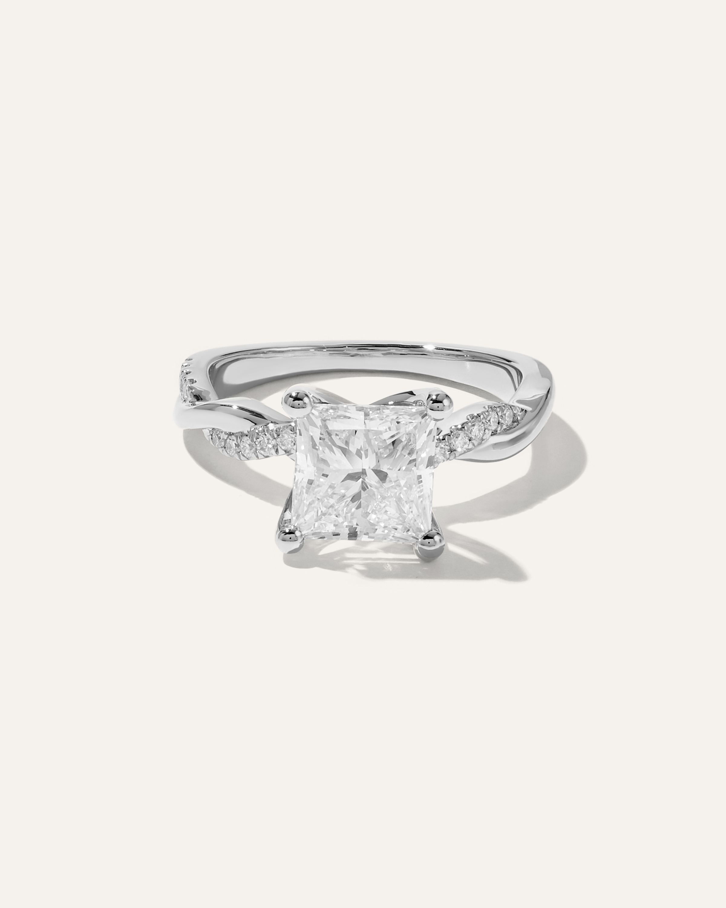 Lab Grown Diamond Princess Twisted Engagement Ring - 2.5ct