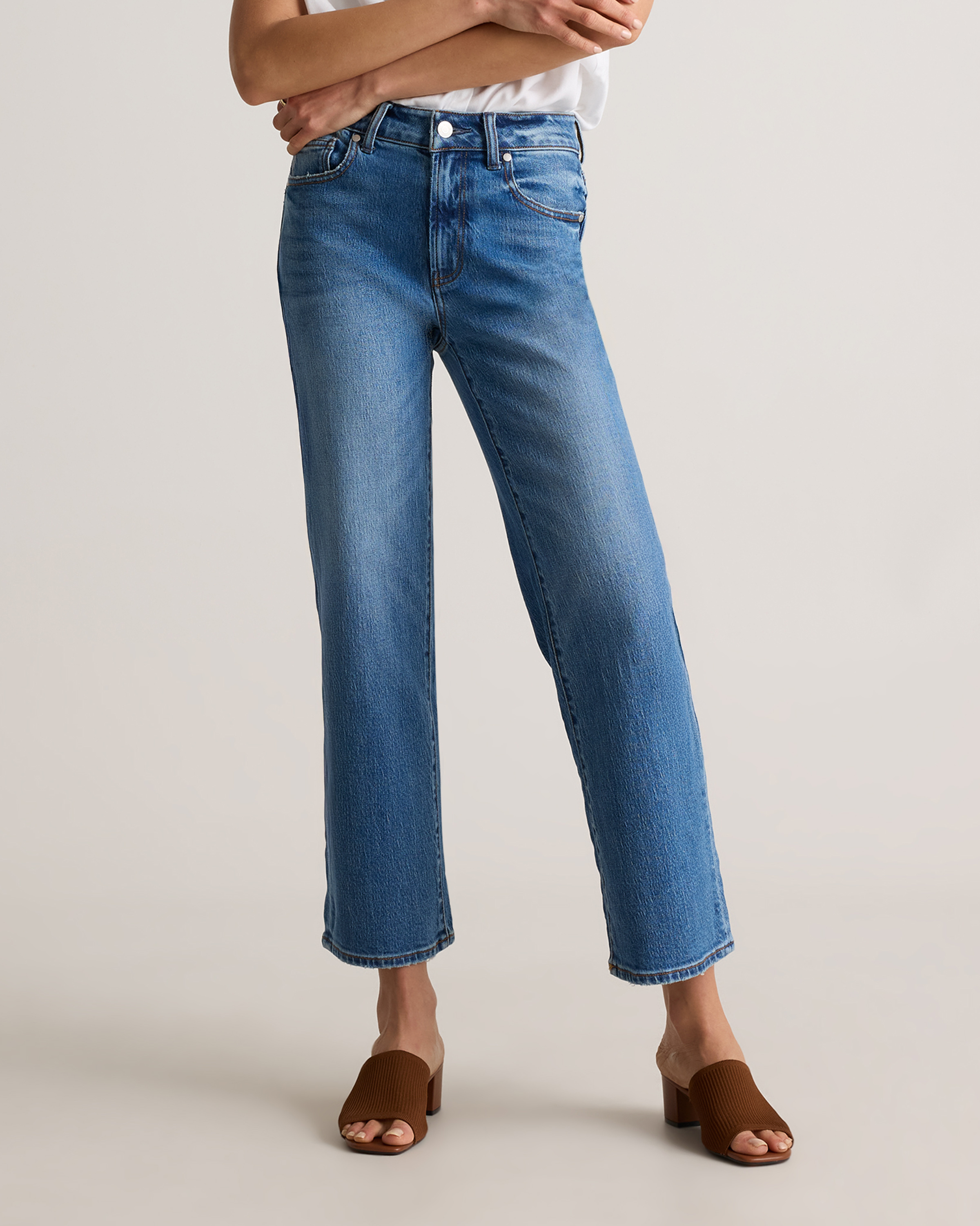 Bella Stretch Cropped Straight Jeans