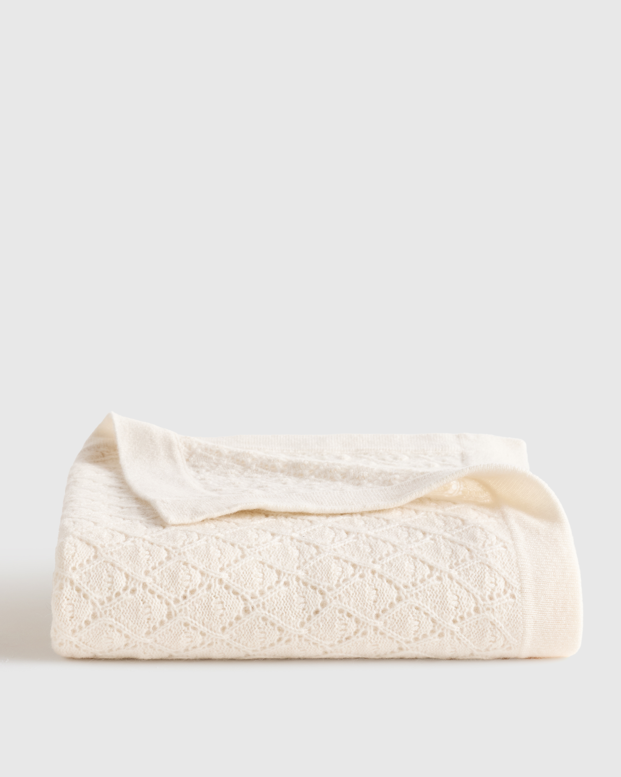 Mongolian Cashmere Pointelle Baby Blanket