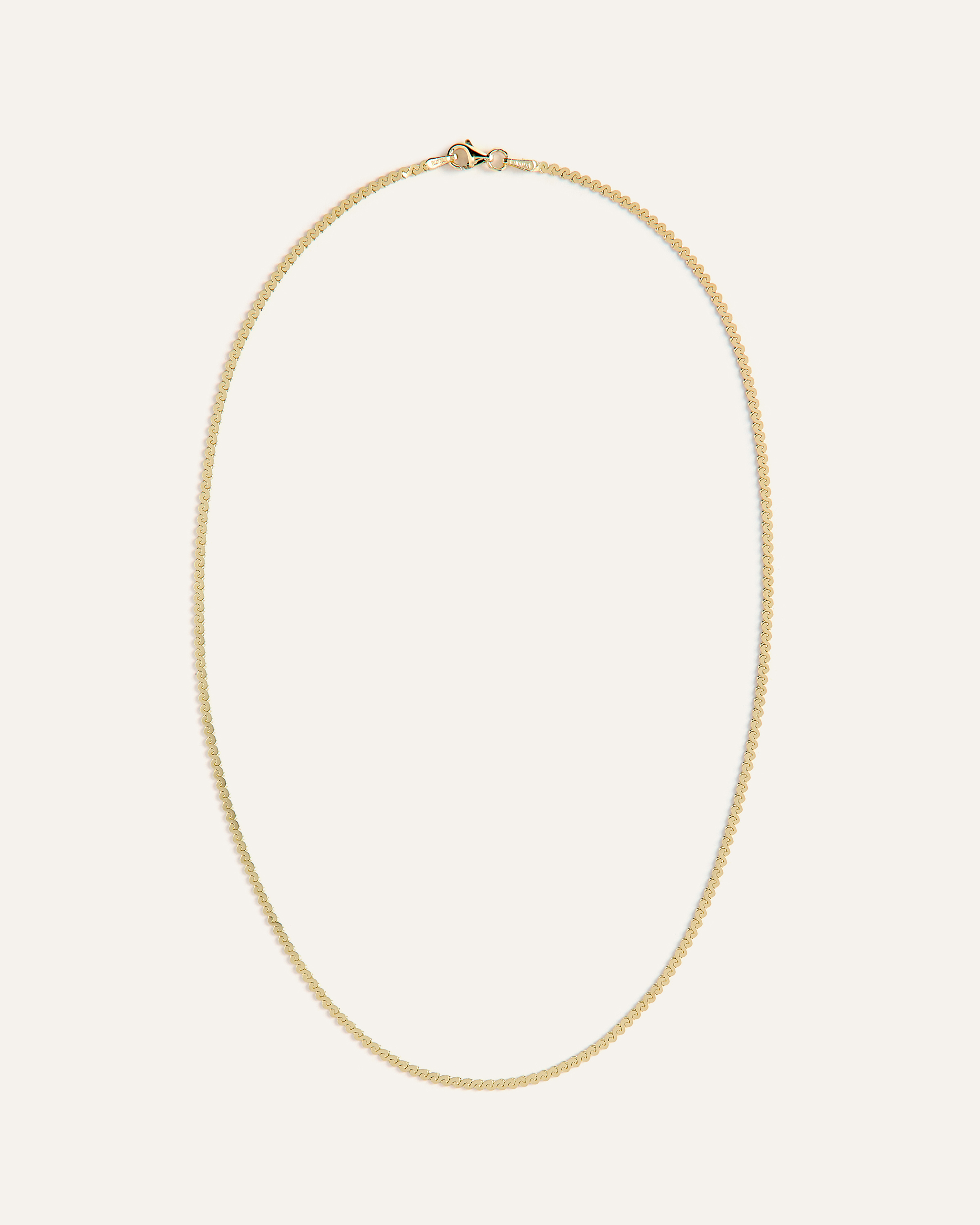 14K Gold Serpentine Chain Necklace