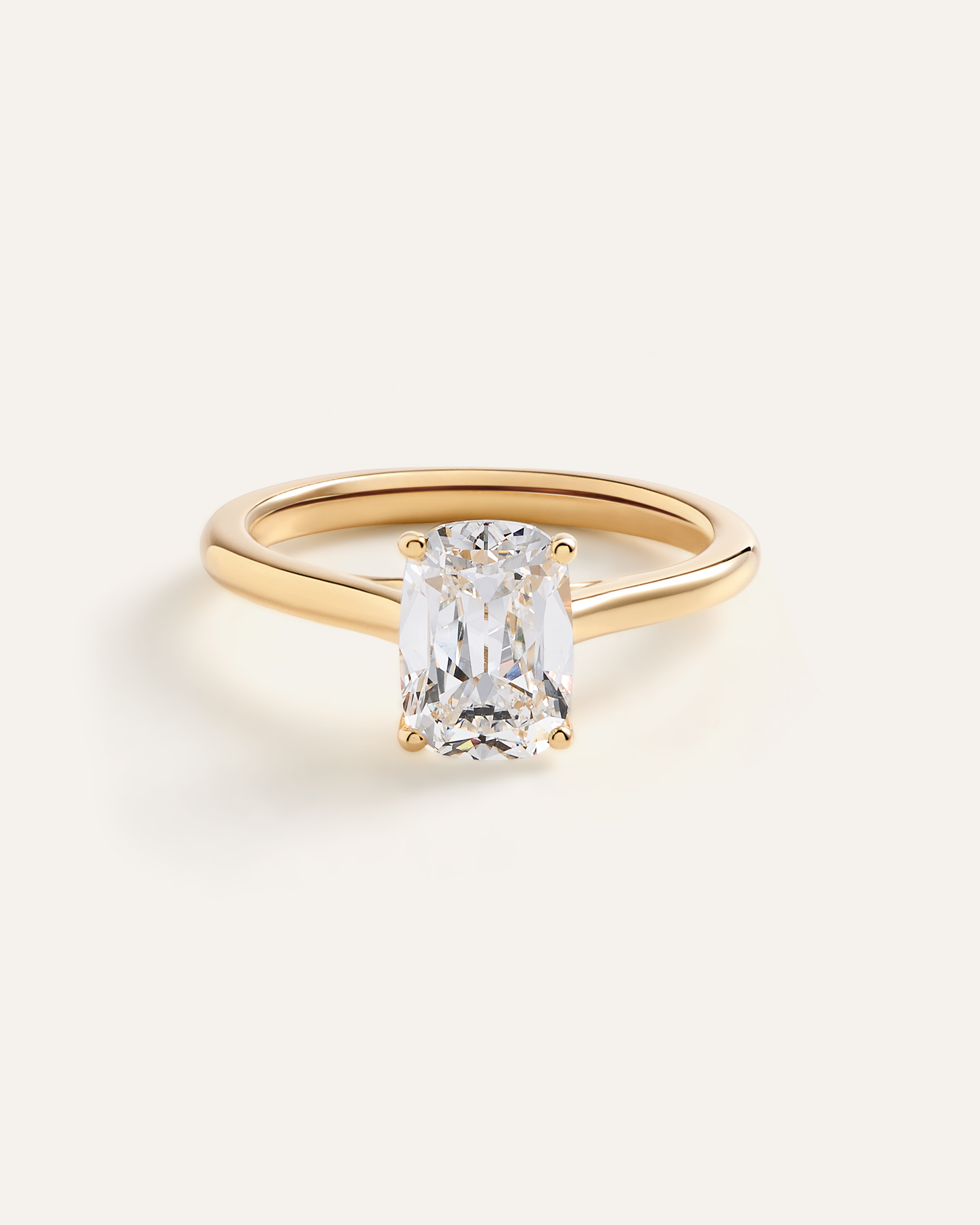 Lab Grown Diamond Antique Cushion Trellis Cathedral Engagement Ring - 2ct
