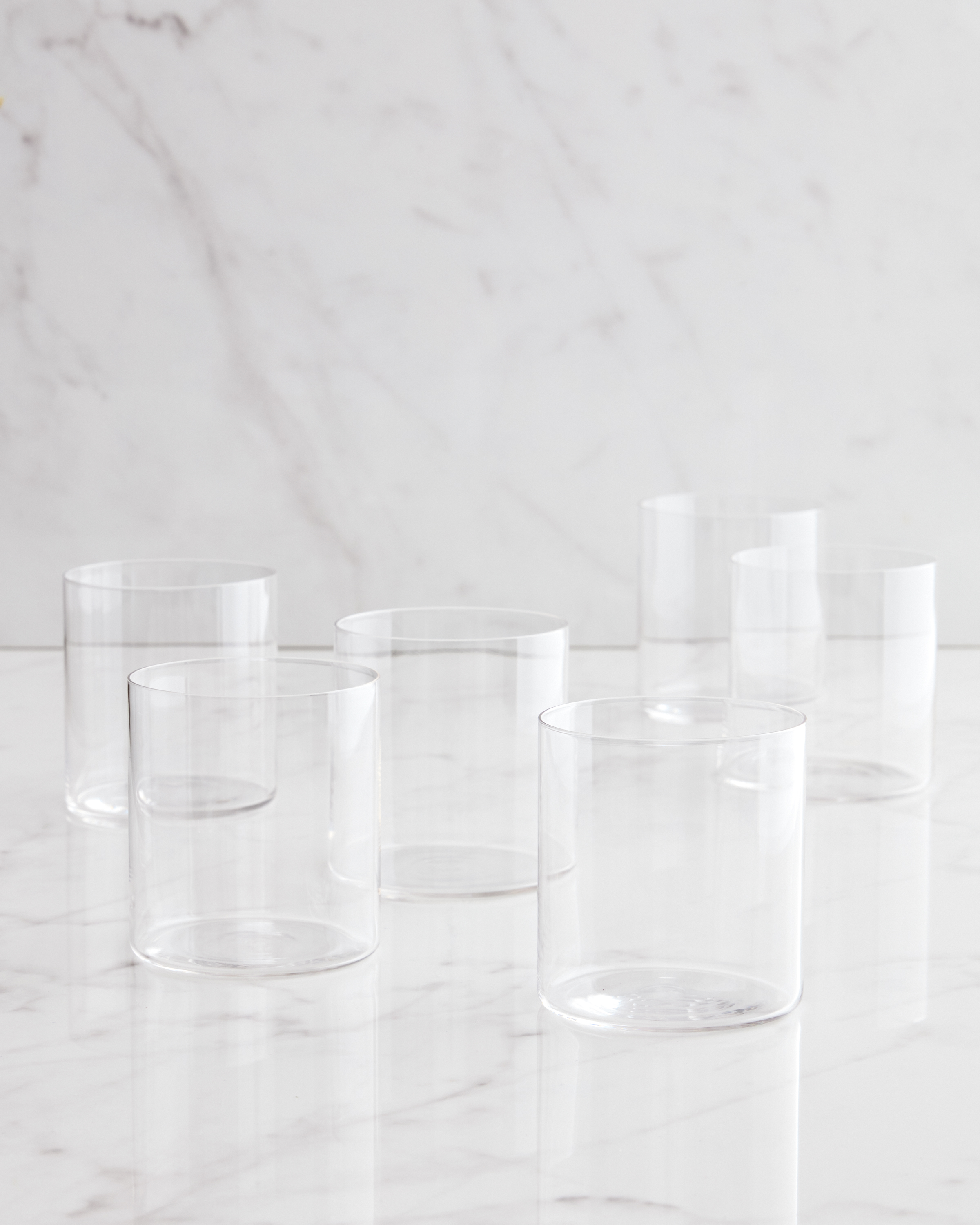 Lightweight Crystal Short Drinking Glasses, Set of 6