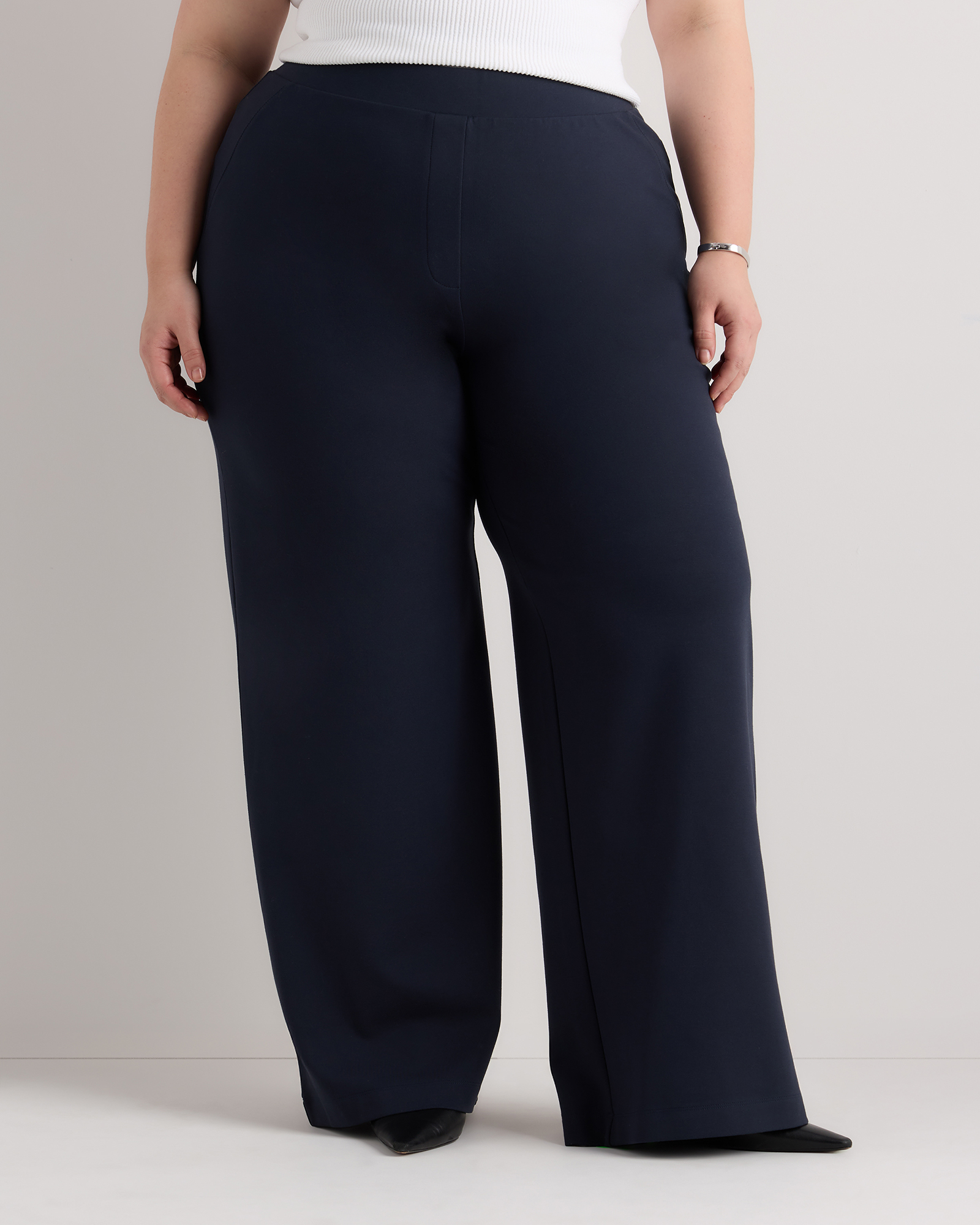 Ultra-Stretch Ponte Wide Leg Pants