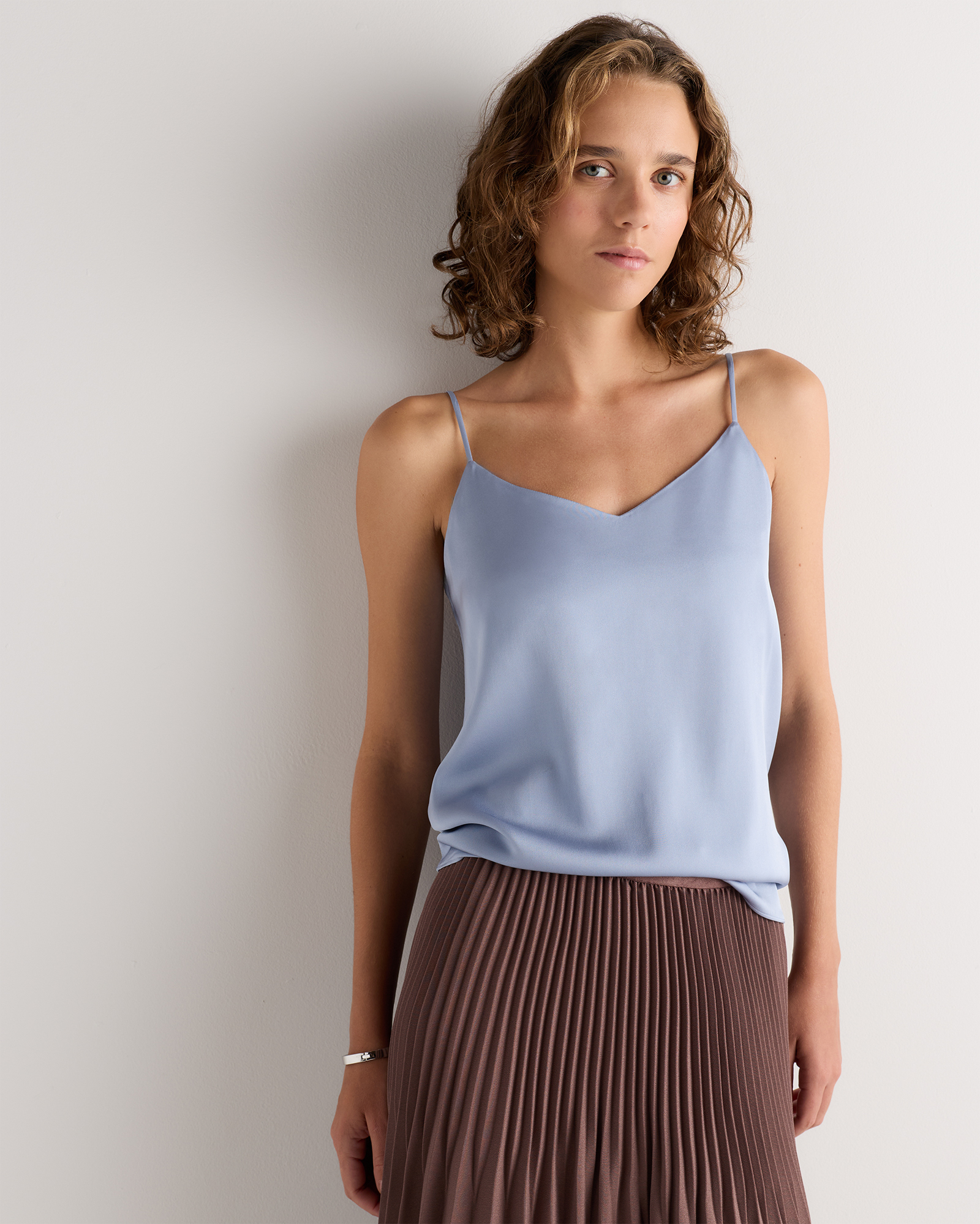 Washable Stretch Silk V-Neck Cami