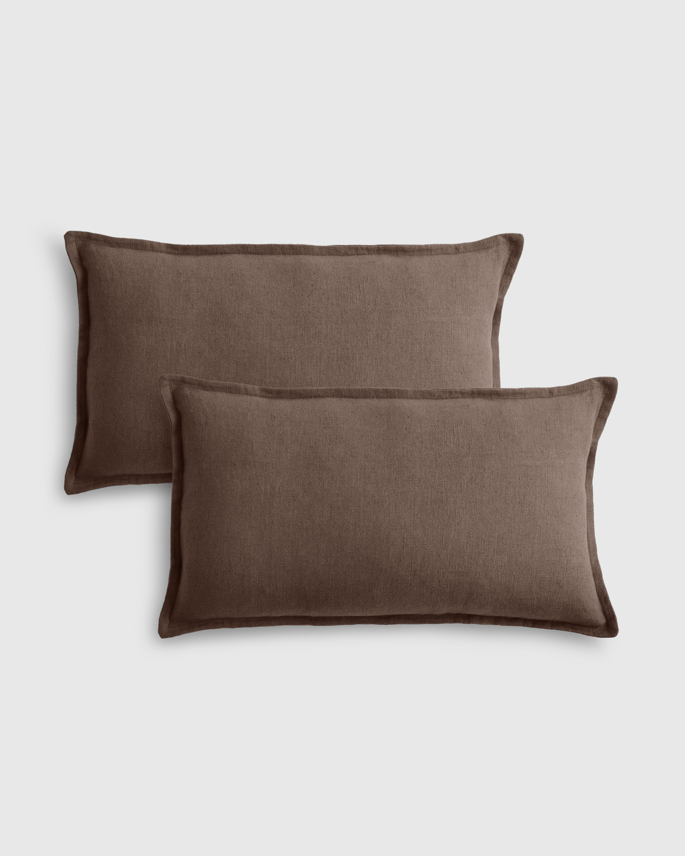 European Linen Flange Edge Pillow Cover (Set of 2)