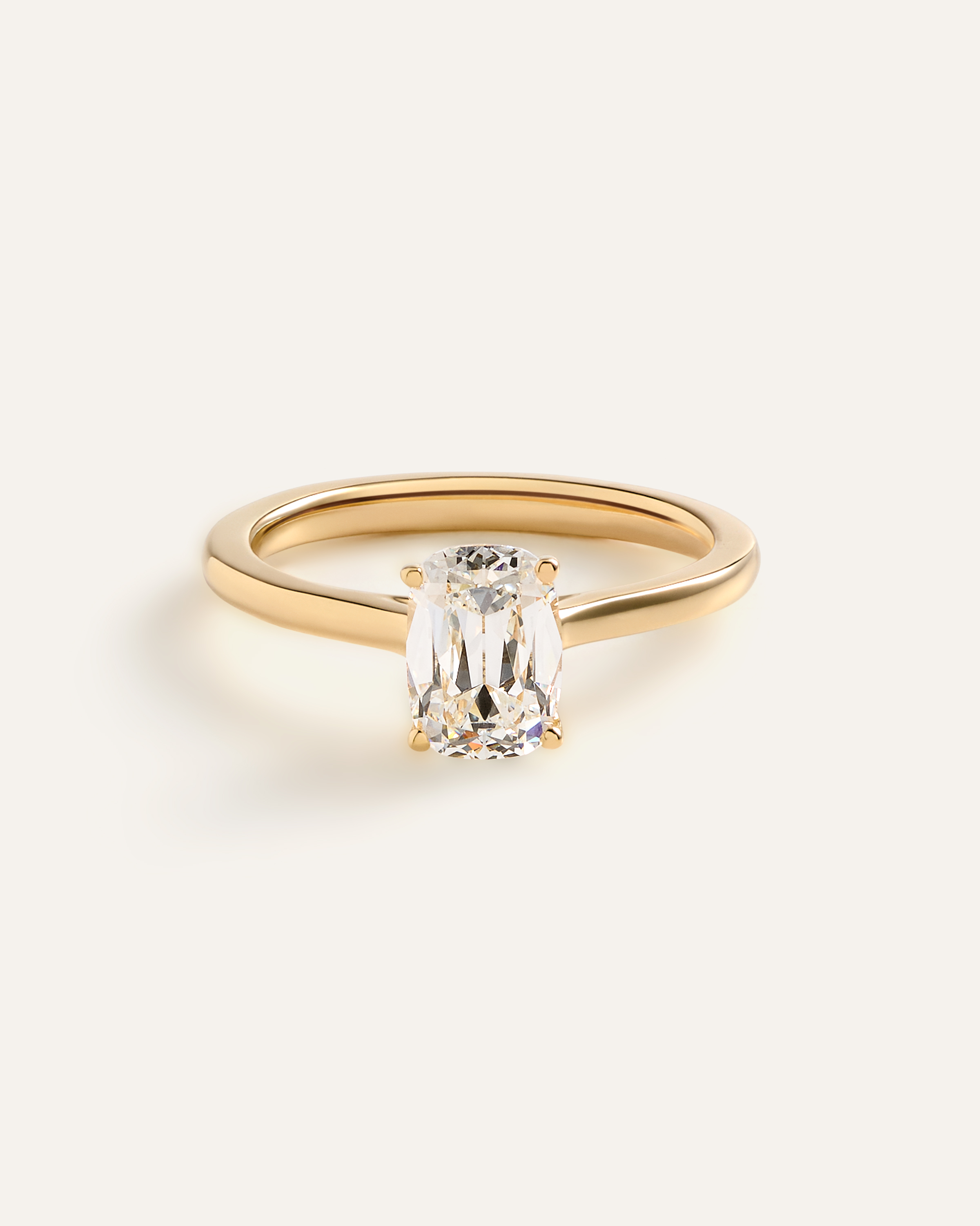 Lab Grown Diamond Antique Cushion Trellis Cathedral Engagement Ring - 1.5ct