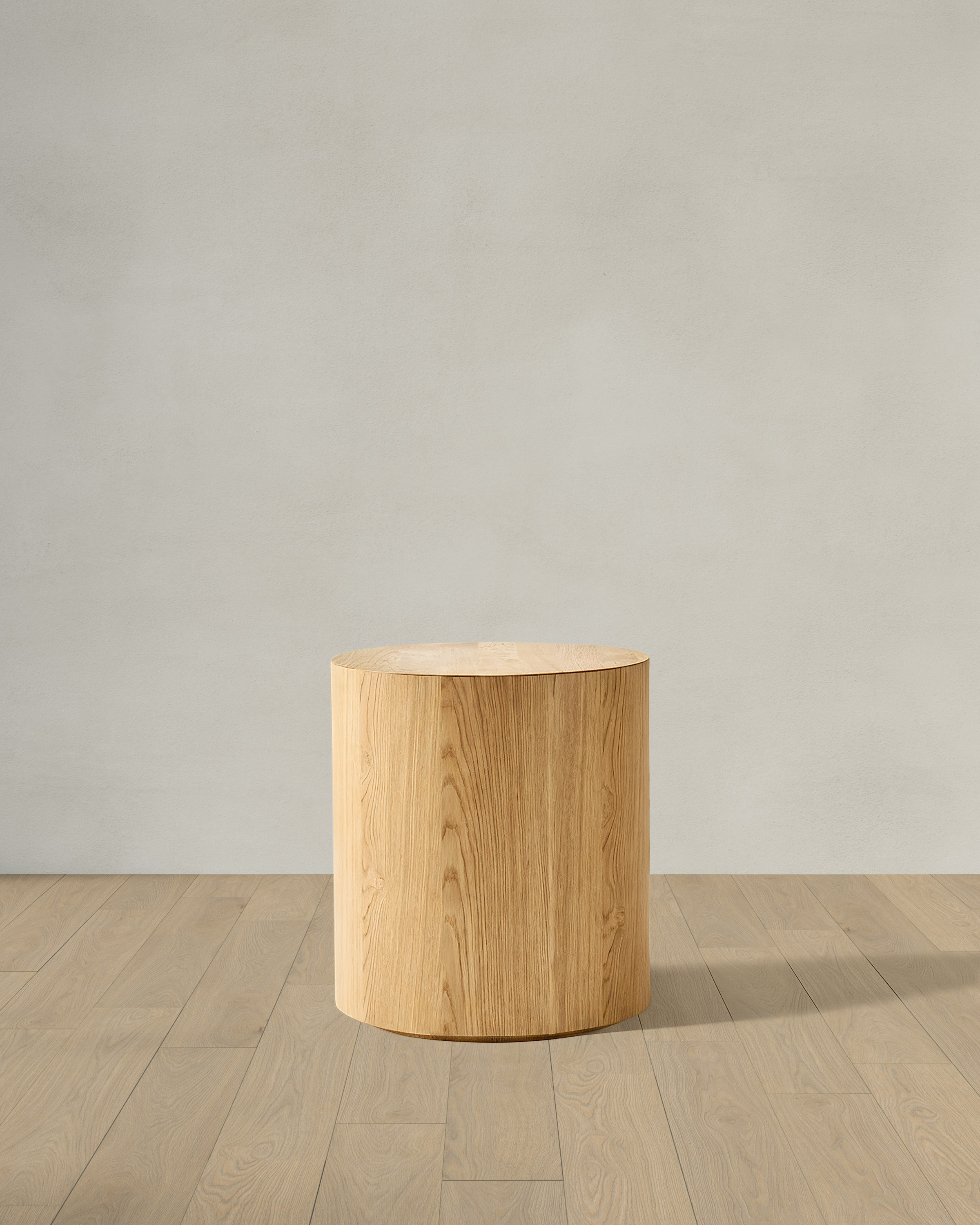 Oak Drum End Table
