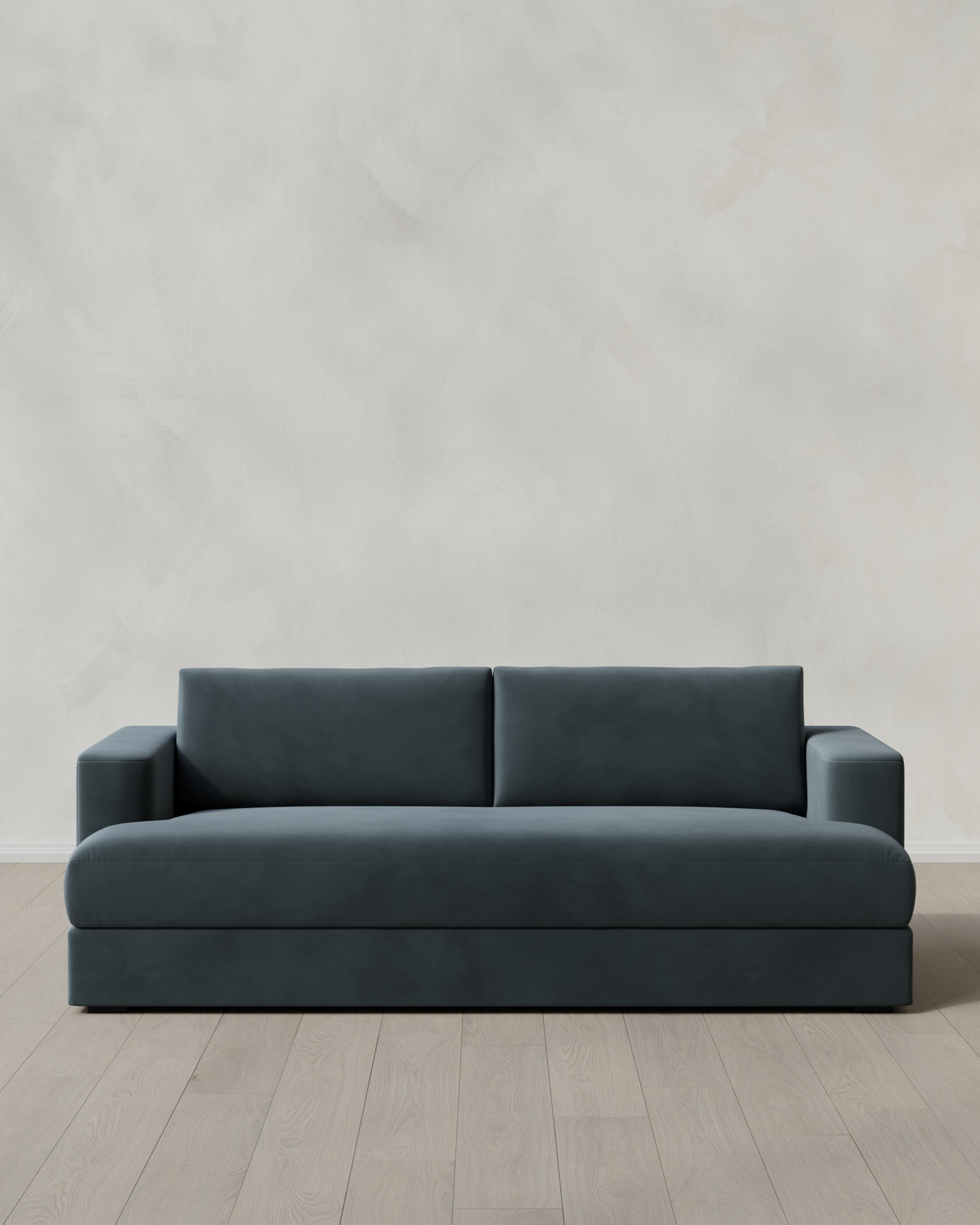 Sierra Curved Arm Sleeper Sofa in Performance Velvet
