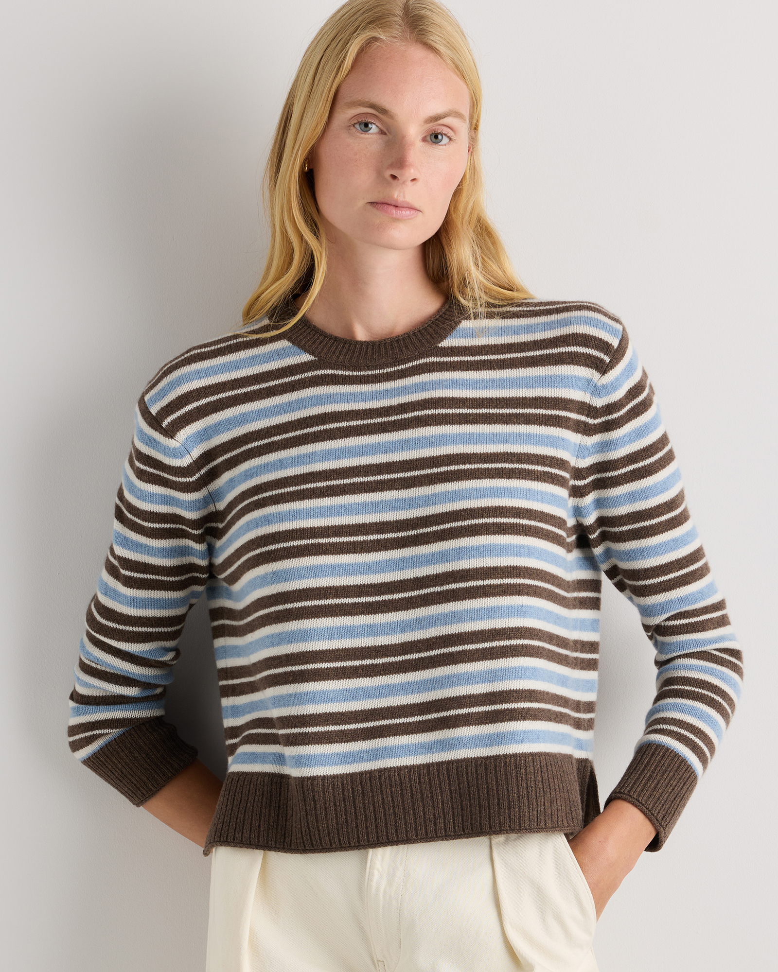 Mongolian Cashmere Boxy Crewneck Sweater