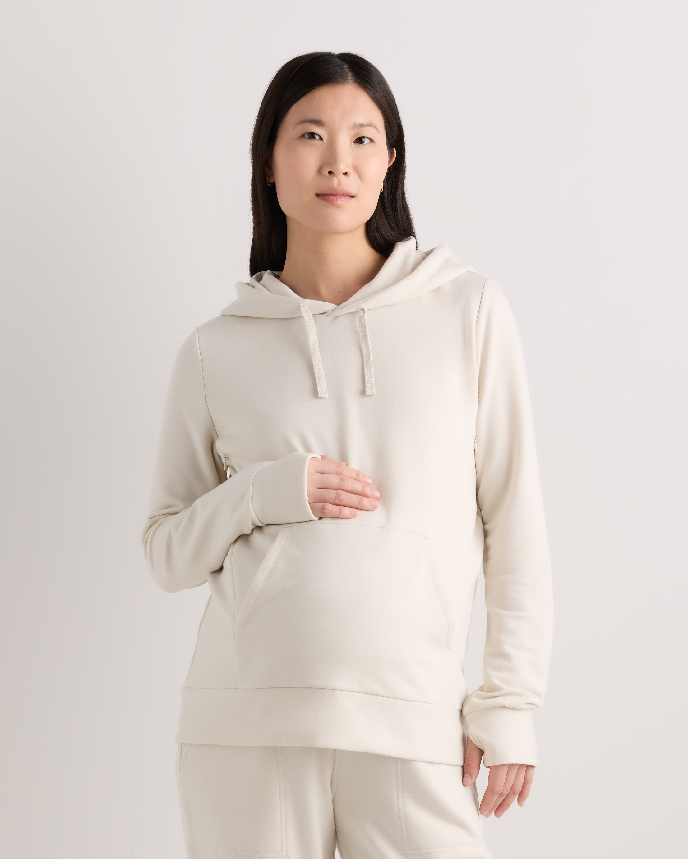 SuperSoft Fleece Maternity & Nursing Hoodie