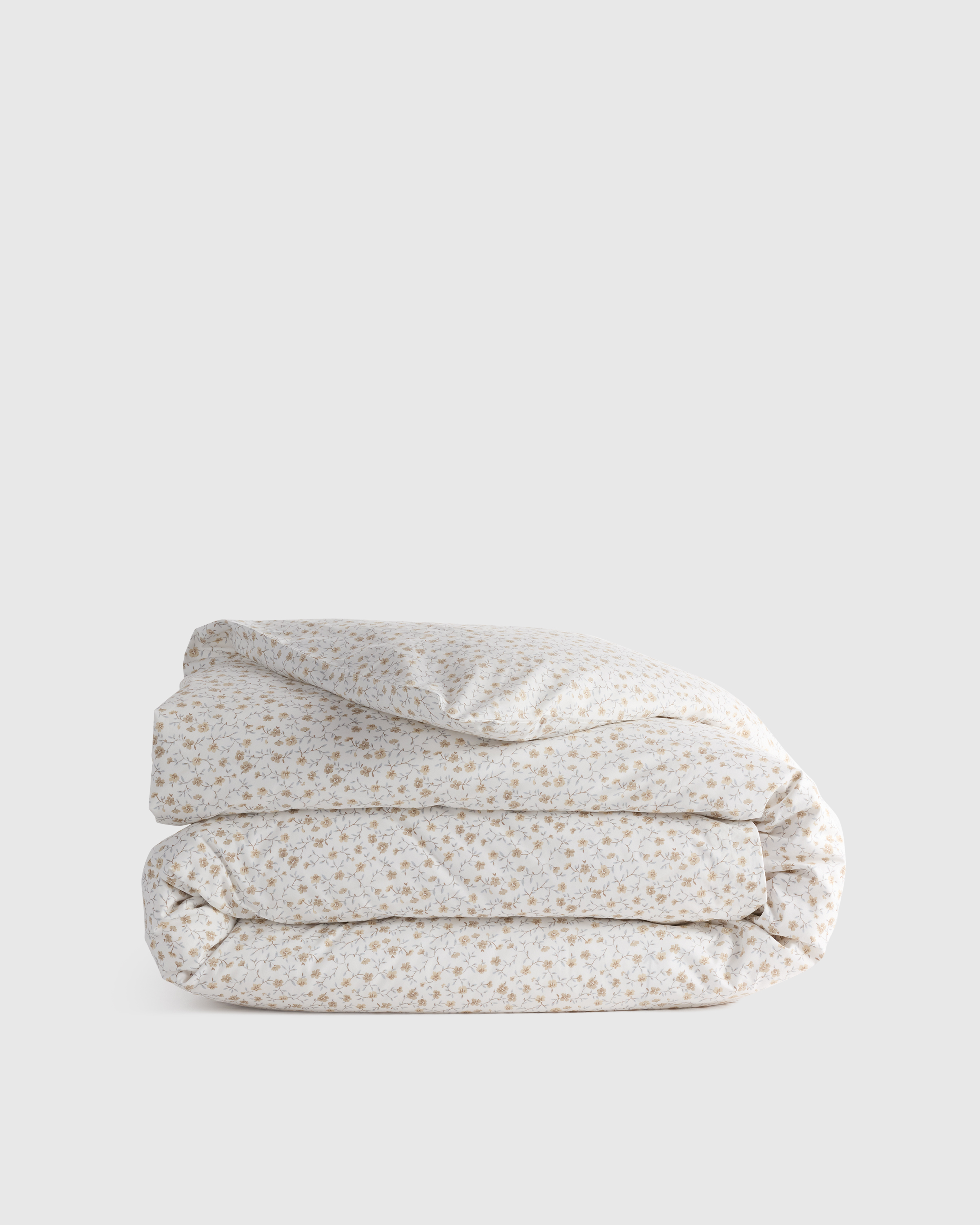 Organic Crisp Percale Floral Duvet Cover