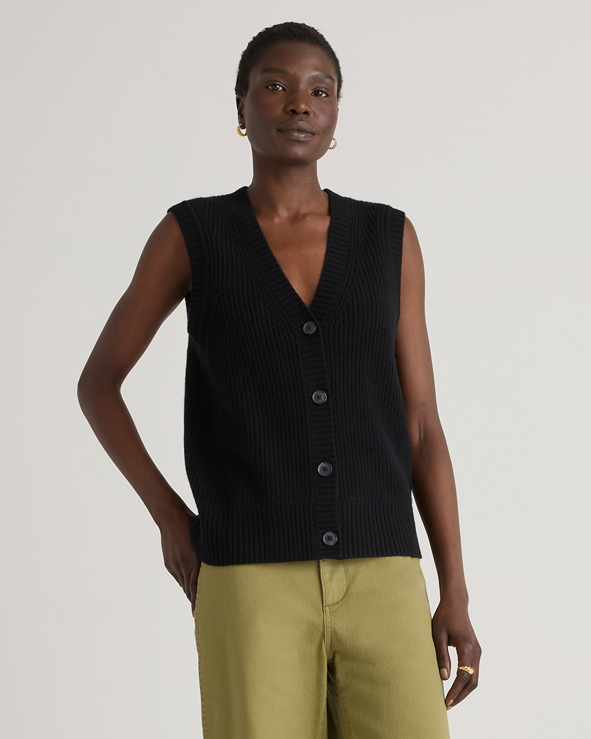 Mongolian Cashmere Fisherman Sweater Vest