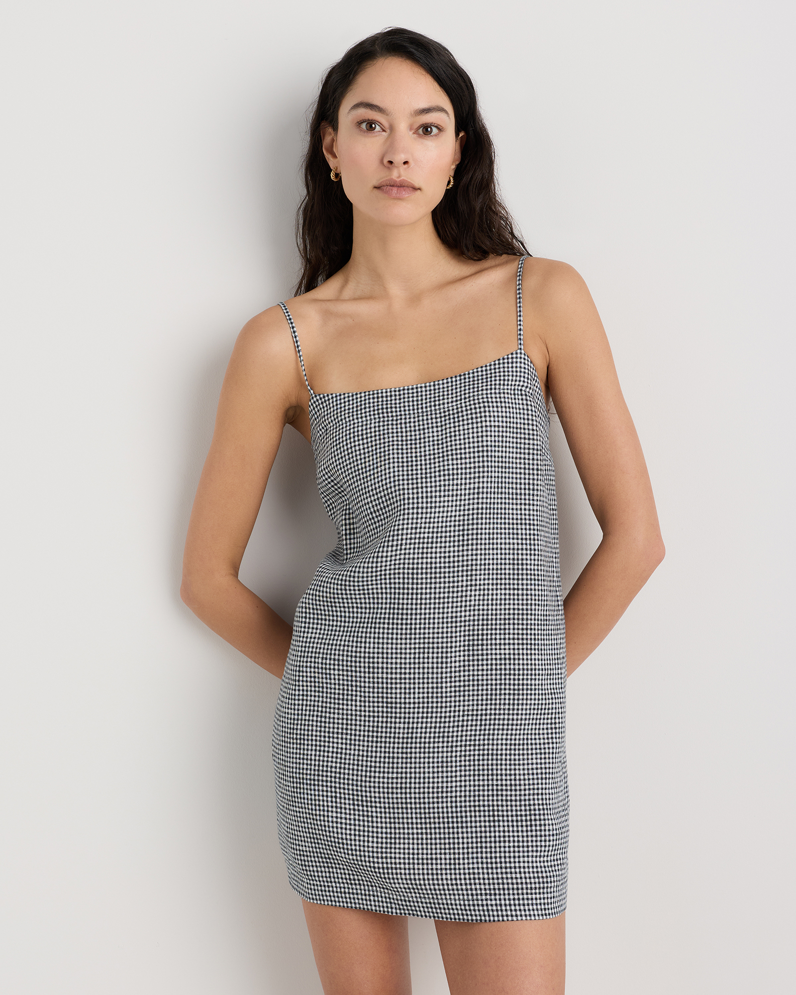 100% European Linen Mini Skort Dress